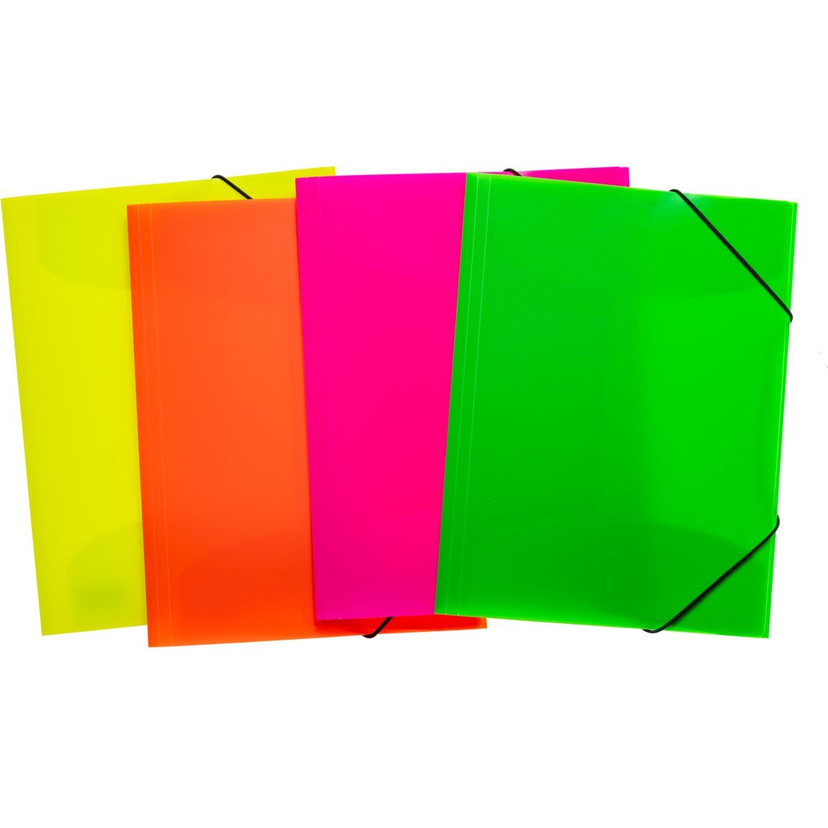 Fächermappe Sammelmappe A4 PP Neon 12 Stück sortiert (10 Stück)