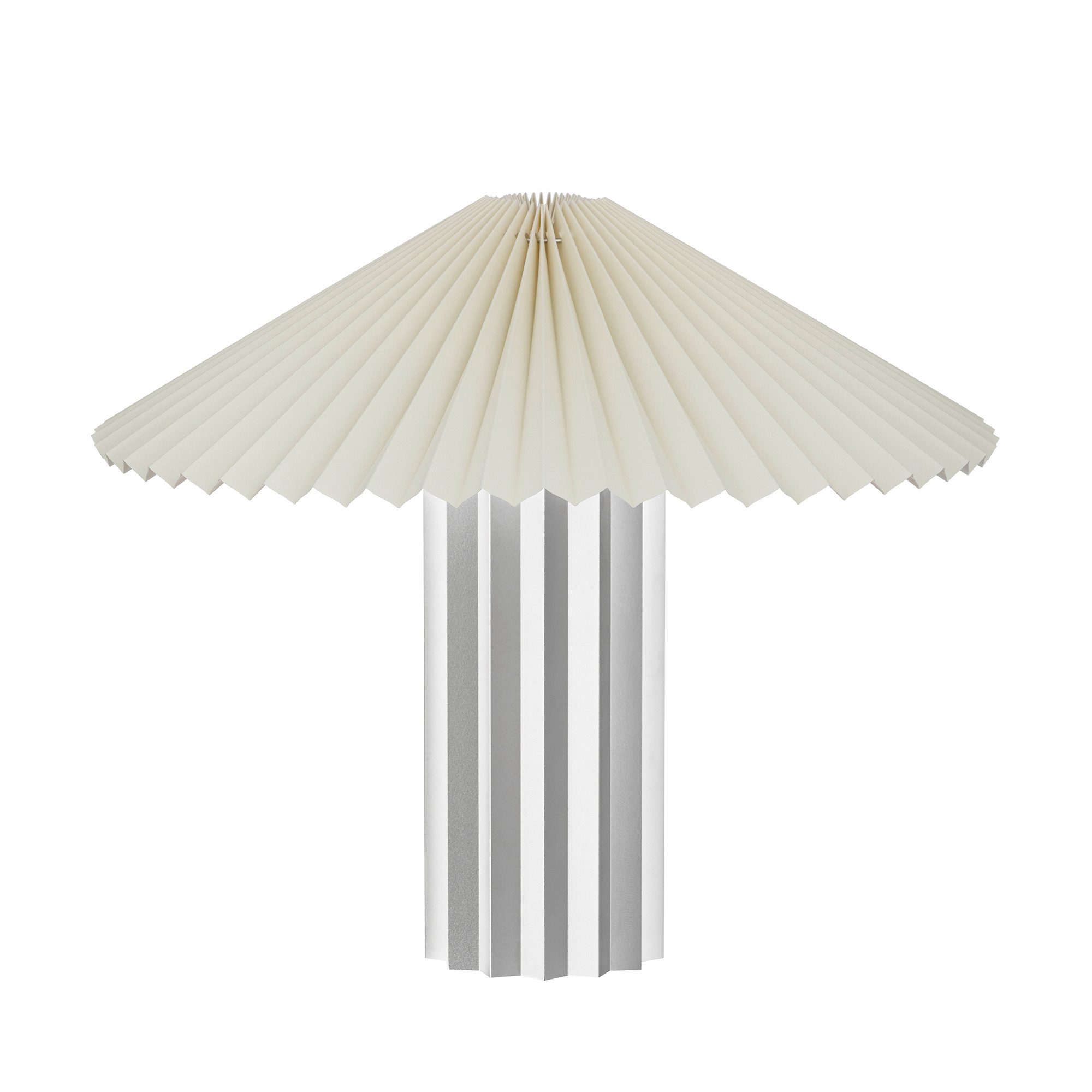 blomus Tischleuchte -TAITE- Tischlampe, Stimmungslicht, LED-Designlampe modern, LED wechselbar, Dimmbar, Plissee-Look, modern & stabil, Dimmbar, Aluminium