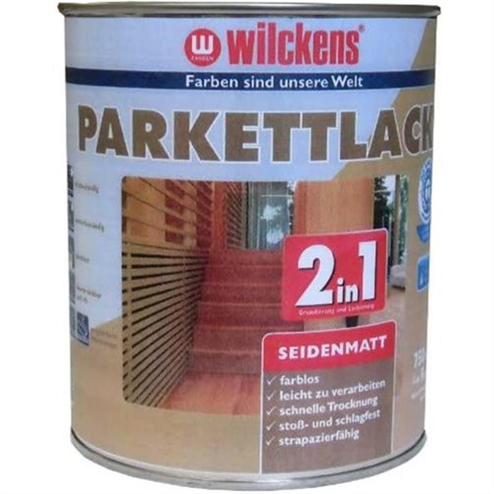 Wilckens Farben Treppen- und Parkettlack, seidenmatt, farblos, 750 ml