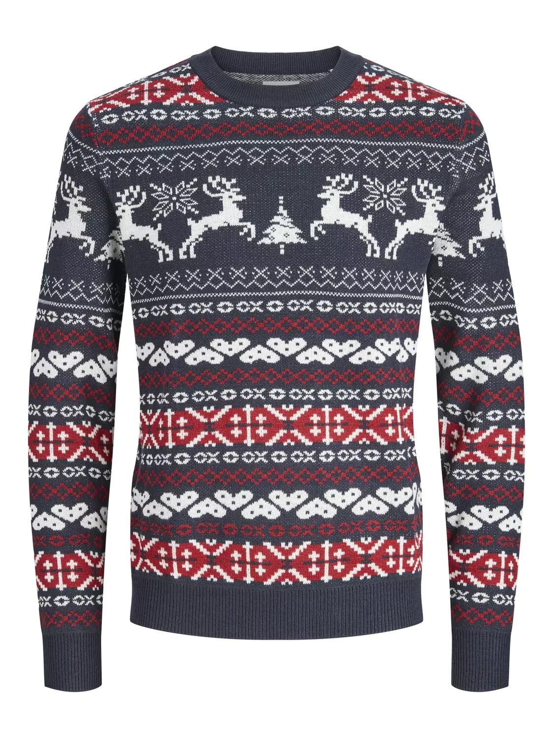 Jack & Jones Longpullover JJXMAS FROSTY KNIT CREW NECK günstig online kaufen