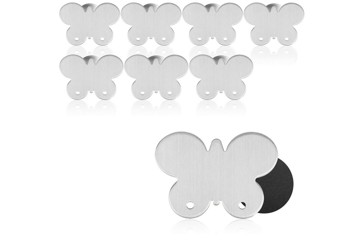 com-four Tischtuchklammern, (8-St), Tischtuchgewichte aus Edelstahl – magnetische Tischtuchklammer
