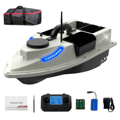 Tidyard RC-Boot GPS,LED,Nachtangeln,500M,mit 4 Köderbehältern 2 kg Last,12000mAh