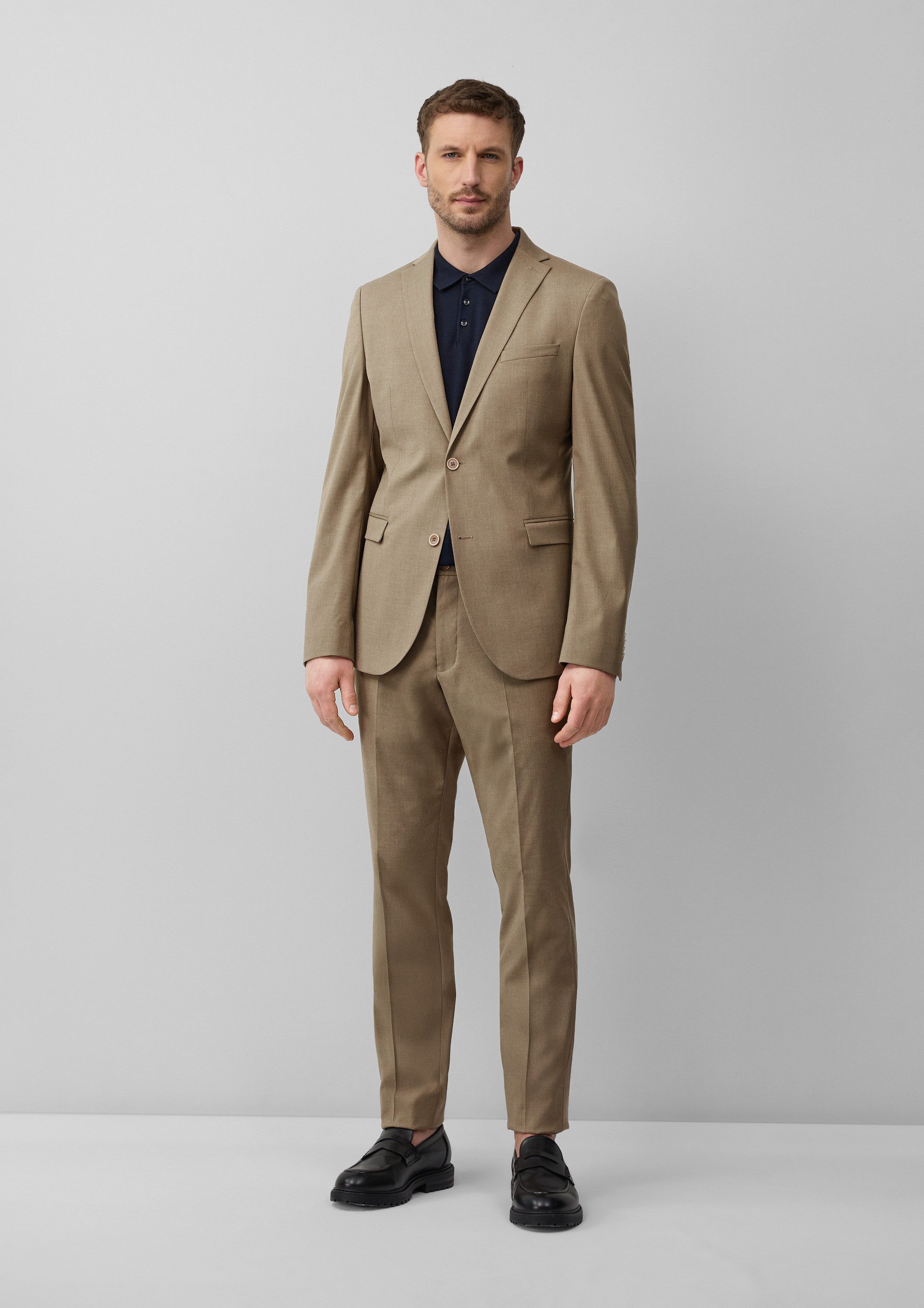 s.Oliver Chinos Hose S.OPURE s.O PURE: Feine Anzughose aus meliertem Stretch-Gewebe