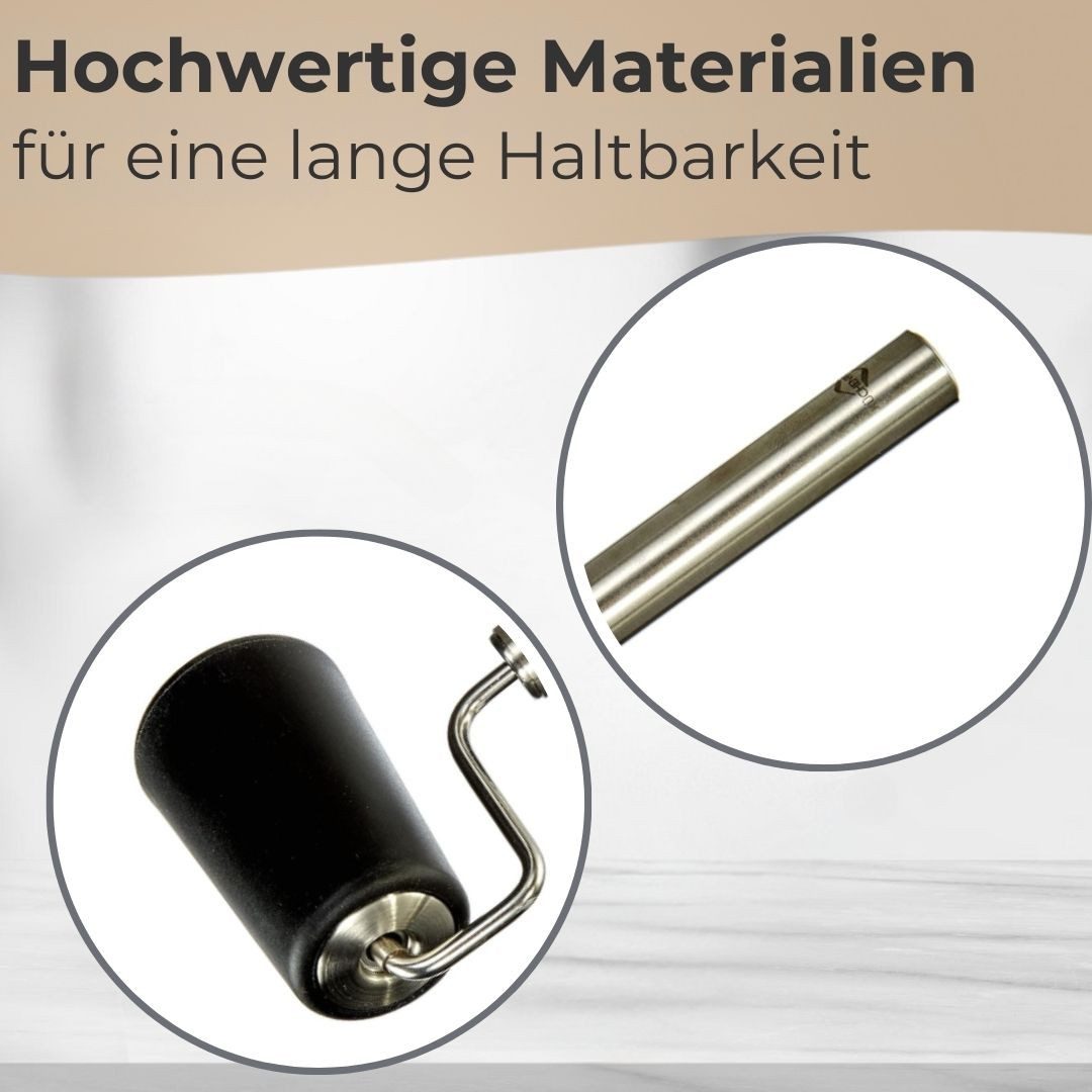 Küchenprofi Teigroller Pizzaroller BAKE Edelstahl/Kunststoff, Konische Walze