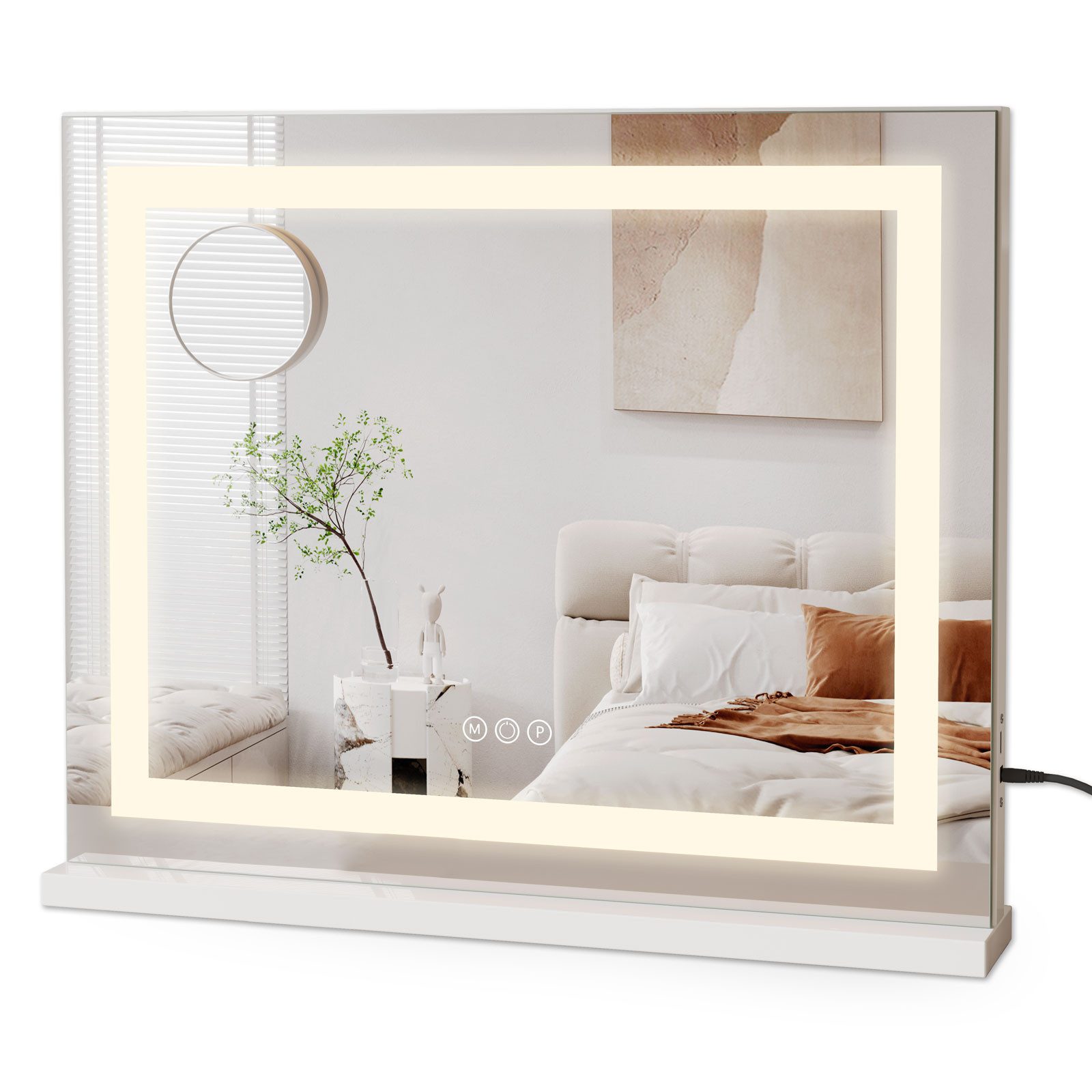 Dripex Schminkspiegel Hollywood Make-up Spiegel mit 3 Farblichtmodi USB Anschluss