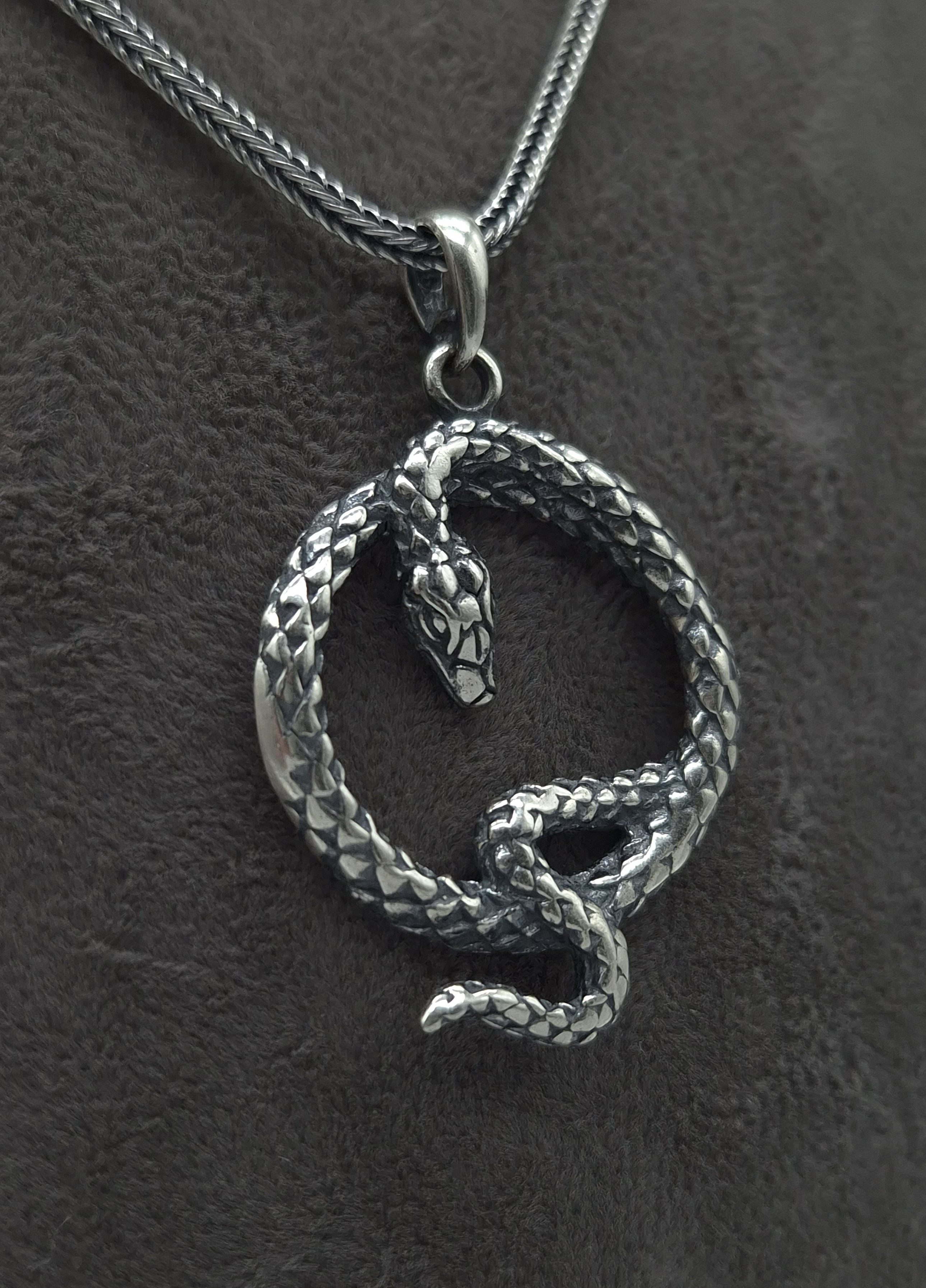 NAHLE Kette mit Anhänger Silber Schlange Talisman Kobra 925 Silber Kette (2-tlg., inklusive Schmuckbox)