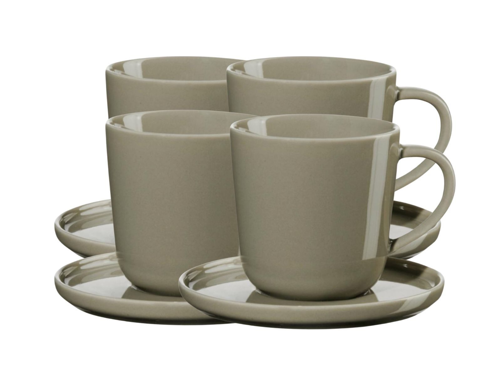 ASA SELECTION Espressotasse coppa Espressotasse mit Untertasse shiso 0,08l Set4, Porzellan