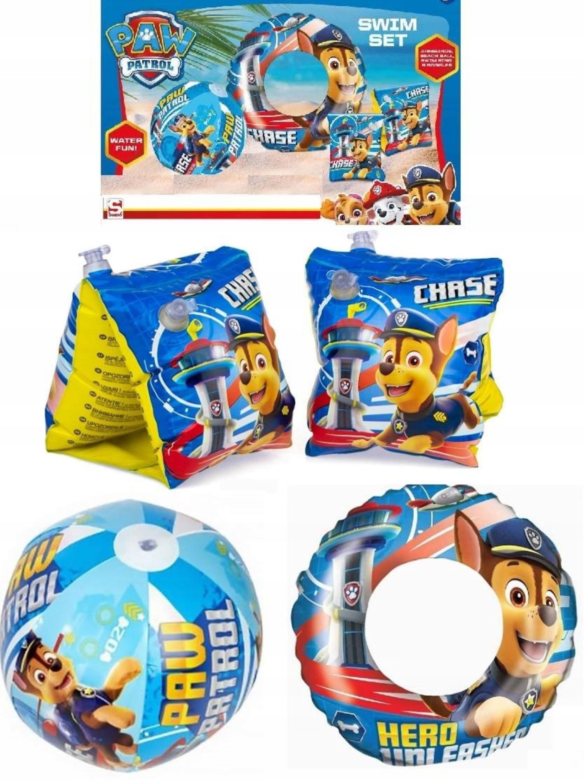 Festivalartikel Schwimmring Paw Patrol Schwimmset 3in1: Schwimmflügel, Schwimmring, Ball