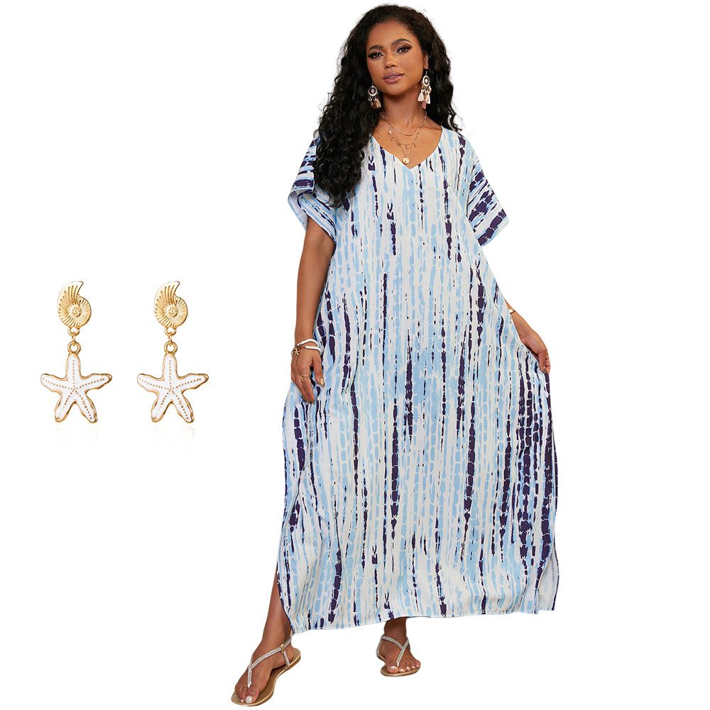 RWEUOQ Strandkleid Boho Strandkleid Lang Atmungsaktiv günstig online kaufen