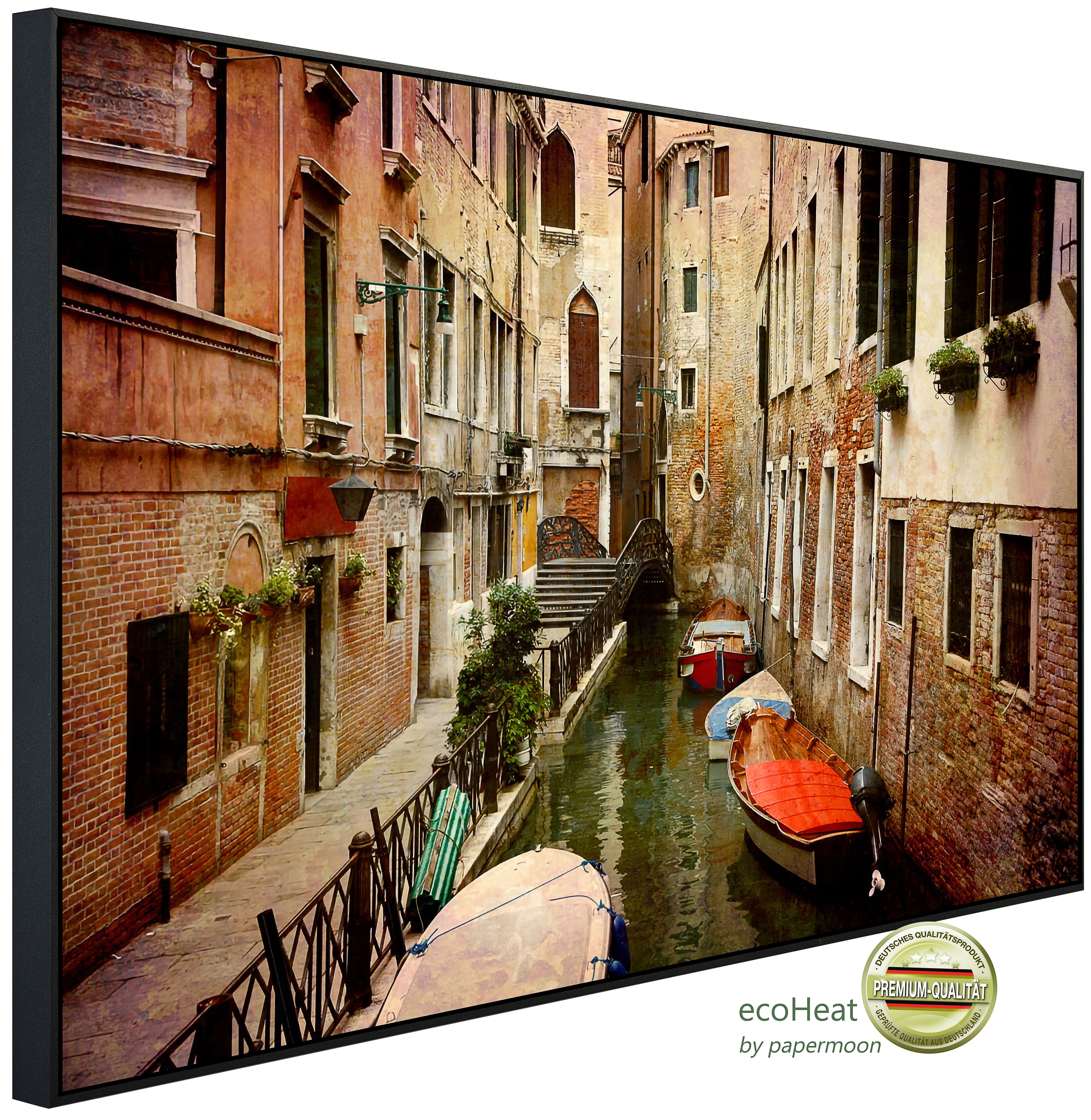 Papermoon Infrarotheizung INFRAROT-BILD-HEIZUNG, Venedig Straße, TÜV-Rheinland/GS zertifiziert, angenehme Strahlungswärme