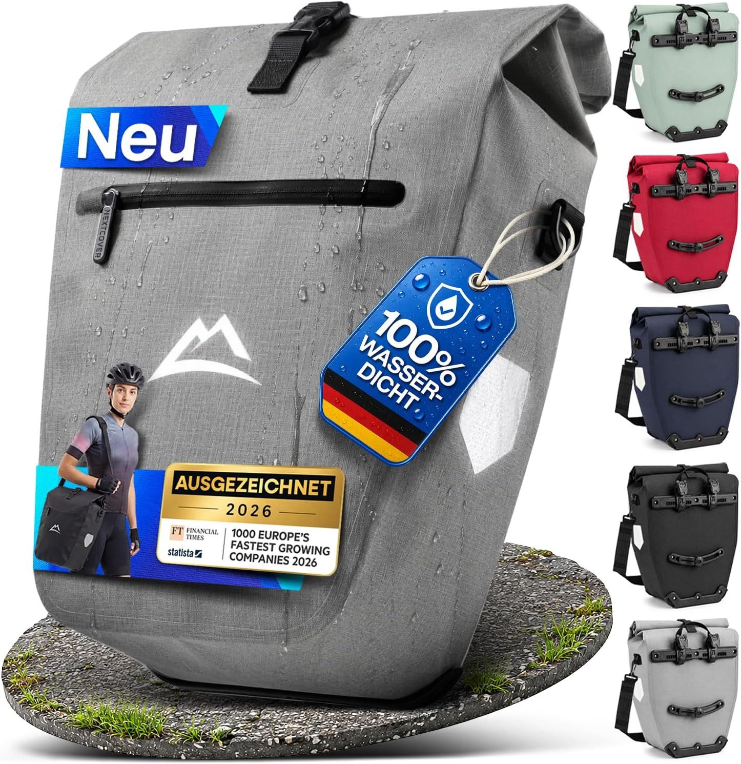 Nextcover Fahrradtasche Nextcover® Fahrradtasche für Gepäckträger