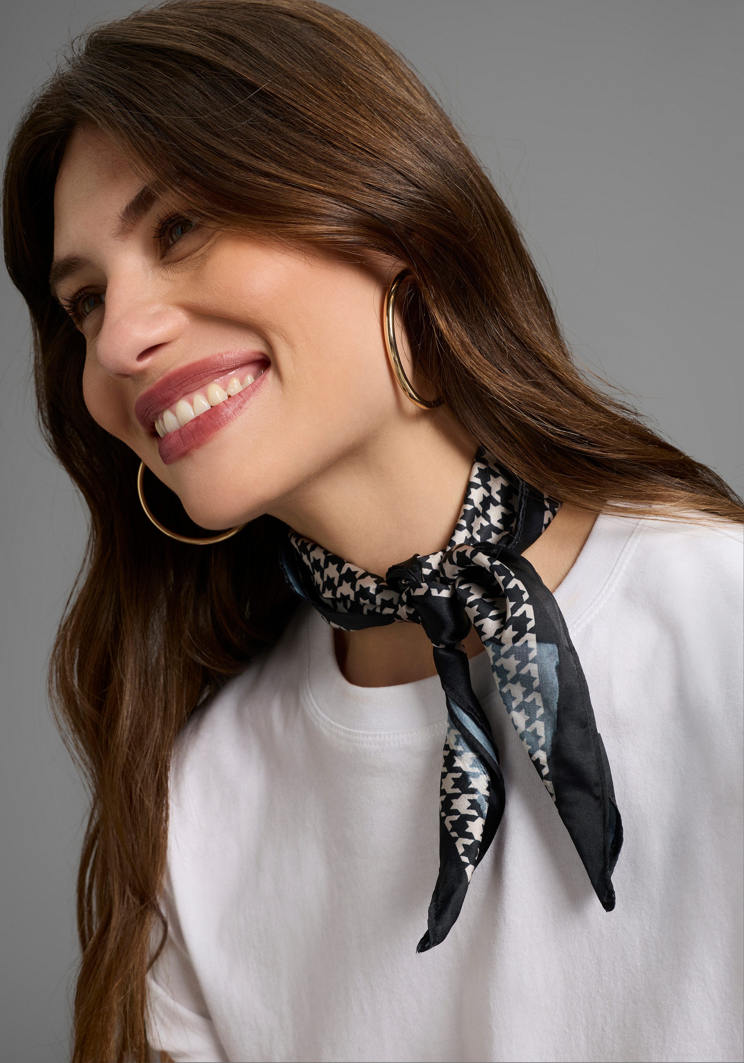 Laura Scott Nickituch, mit modischem Hahnentritt-Allover-Druck - NEW günstig online kaufen