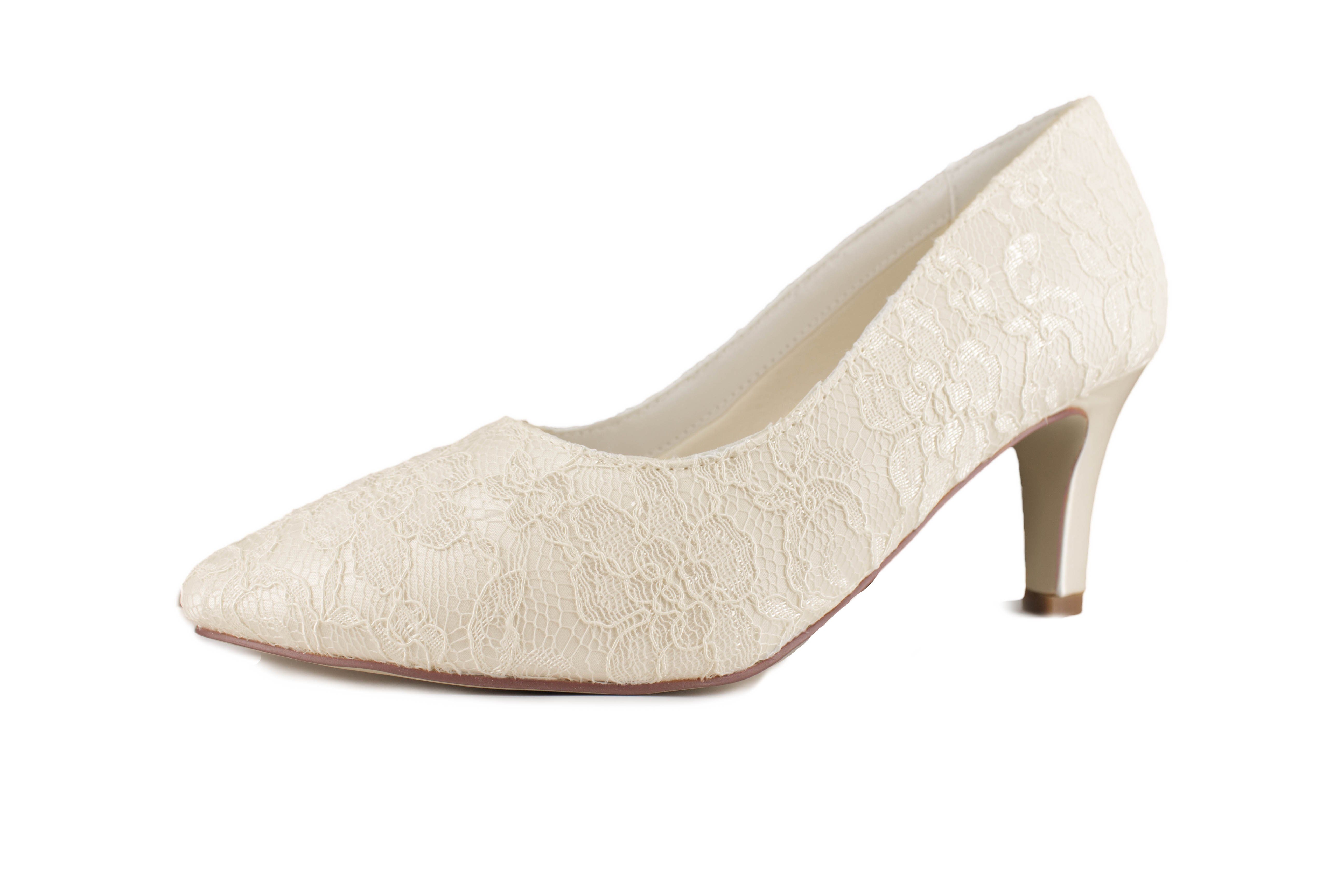 White Lady 883 ivory Spitze Brautschuhe Pumps günstig online kaufen