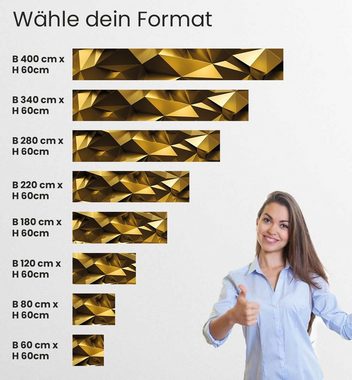 MyMaxxi Dekorationsfolie Küchenrückwand Polygone gold selbstklebend Spritzschutz Folie