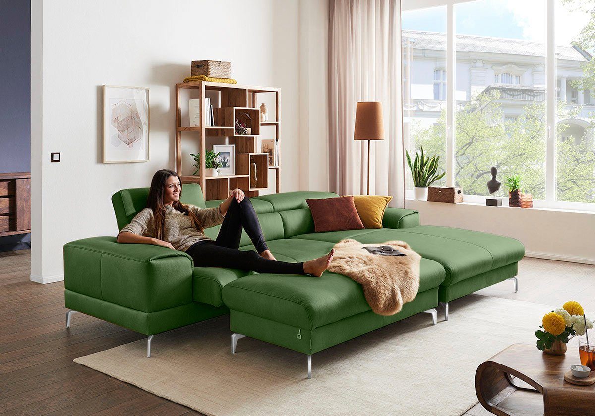 W.SCHILLIG Polsterhocker piedroo, Füße in Chrom günstig online kaufen