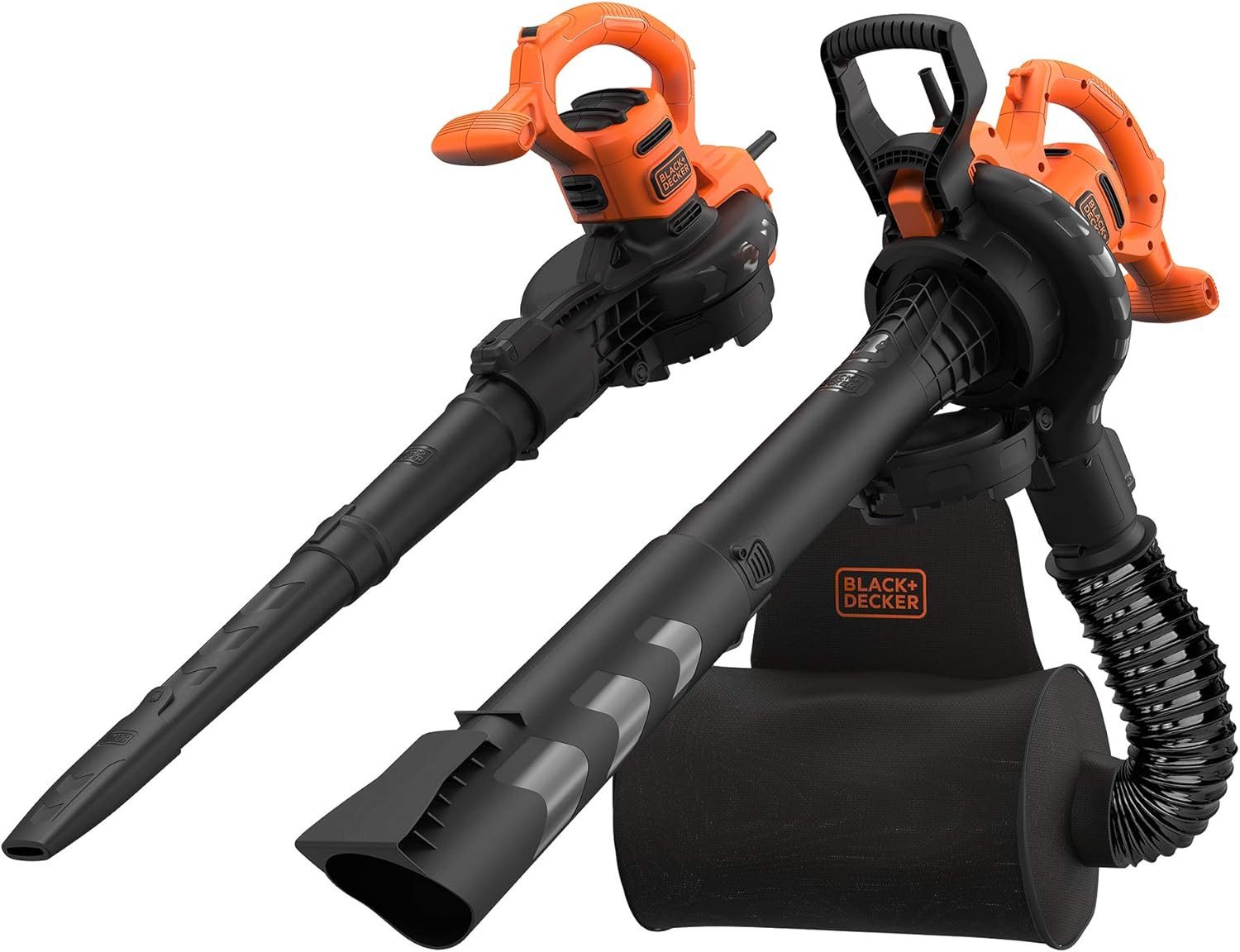 Black + Decker Elektro-Laubsauger 3-in-1 Elektro-Laubsauger mit Häcksler 2.900 Watt, (1 St)