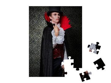 puzzleYOU Puzzle Ein blutrünstiger Vampir-Aristokrat, 48 Puzzleteile, puzzleYOU-Kollektionen Vampire