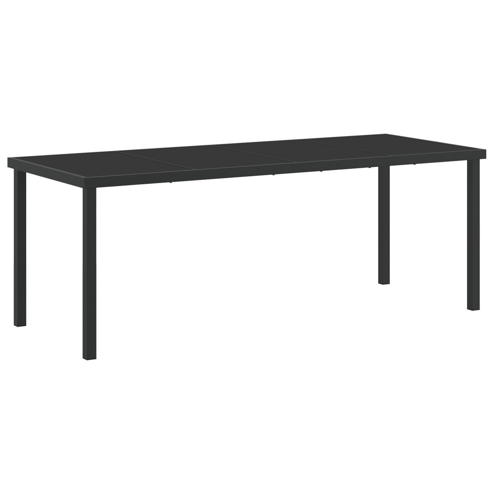 vidaXL Gartentisch Gartentisch Schwarz 200x80x73 cm günstig online kaufen