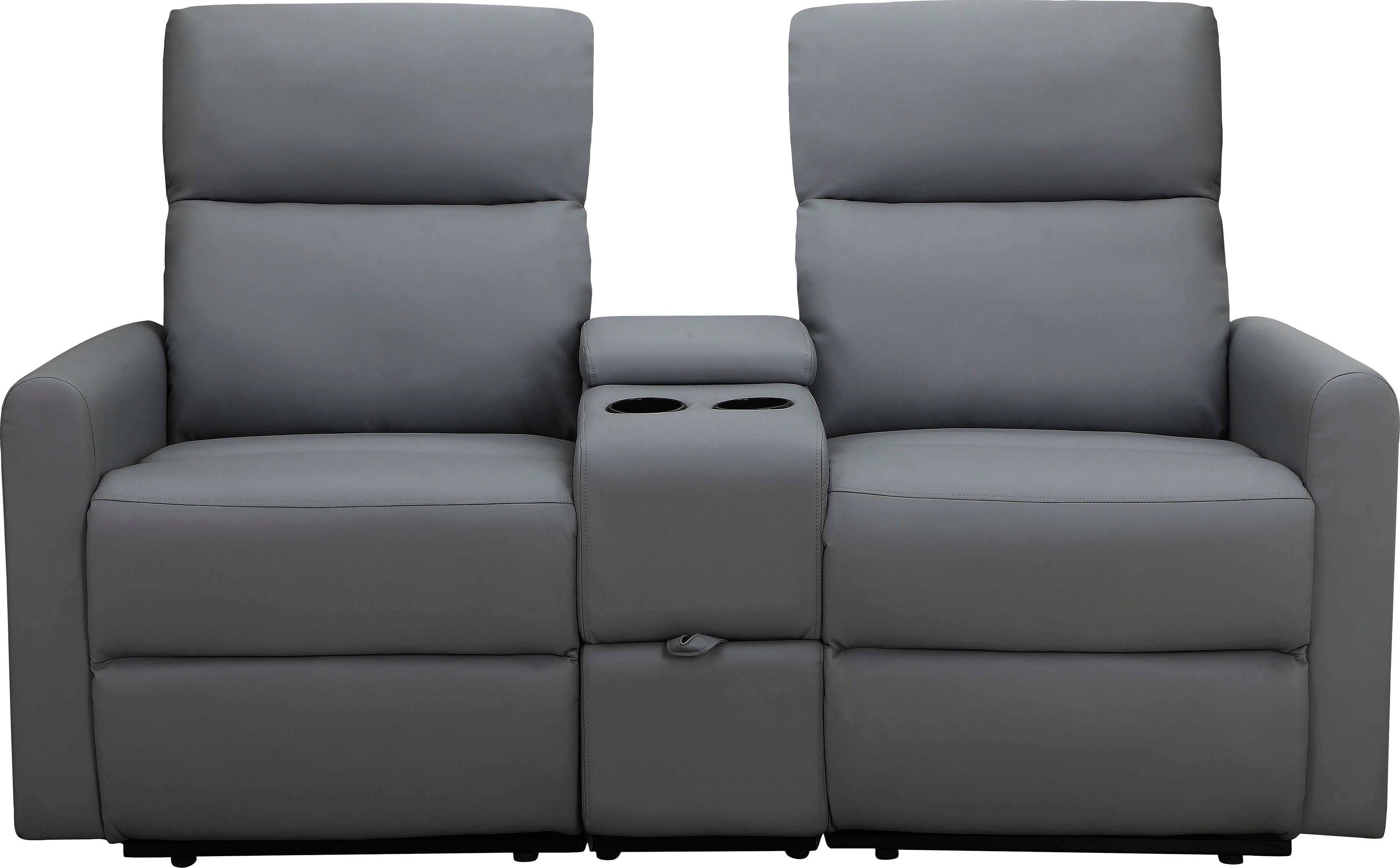 Home affaire 2-Sitzer Daoulas, 2er-Kinosofa, TV-Sessel, Multimedia-Sofa, Kinosofa mit Relaxfunktion, Getränkehalter und Stauraum