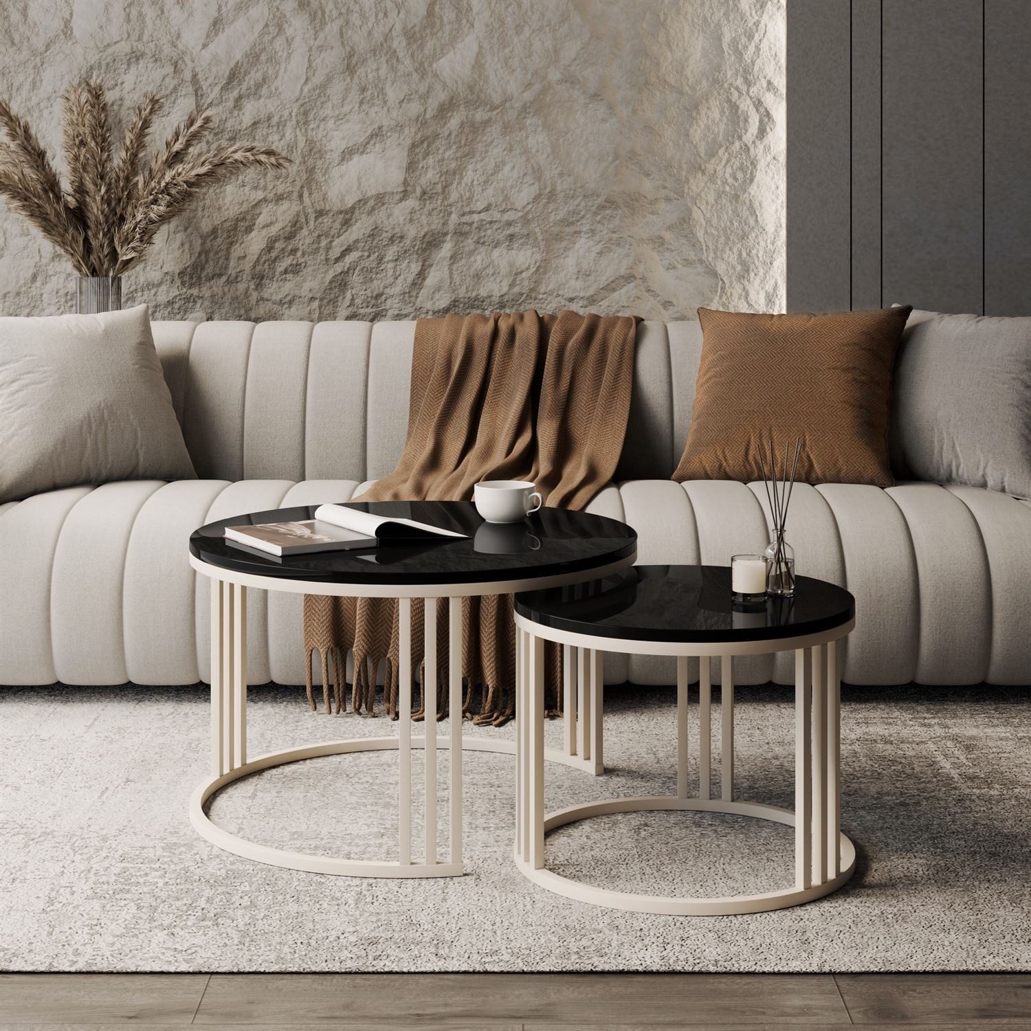 Lookway Couchtisch LORI 2in1 HOCHGLANZ, runder günstig online kaufen