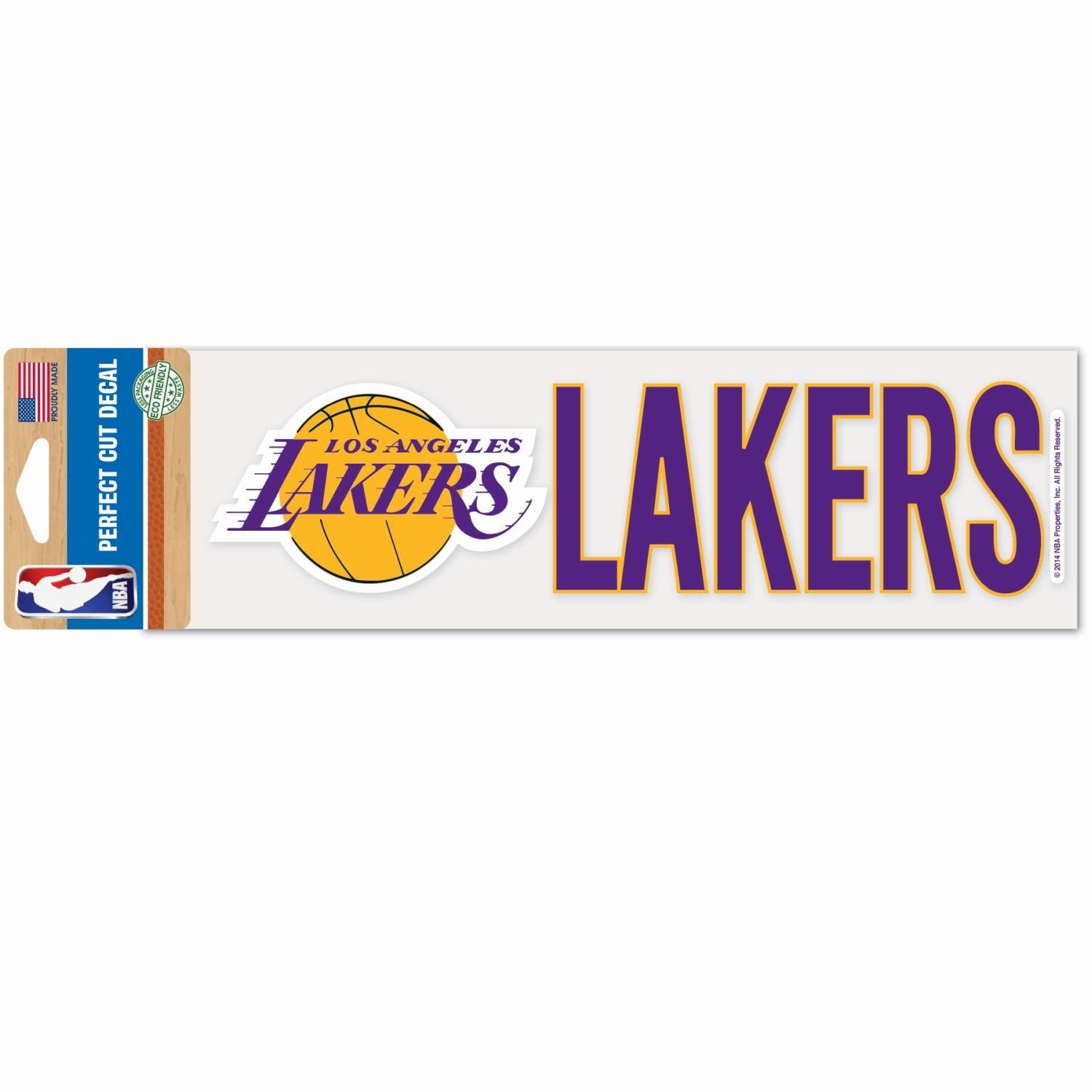 Hochwertige Qualität WinCraft Wanddekoobjekt Cut 8x25cm Angeles Perfect Los Aufkleber Laker NBA