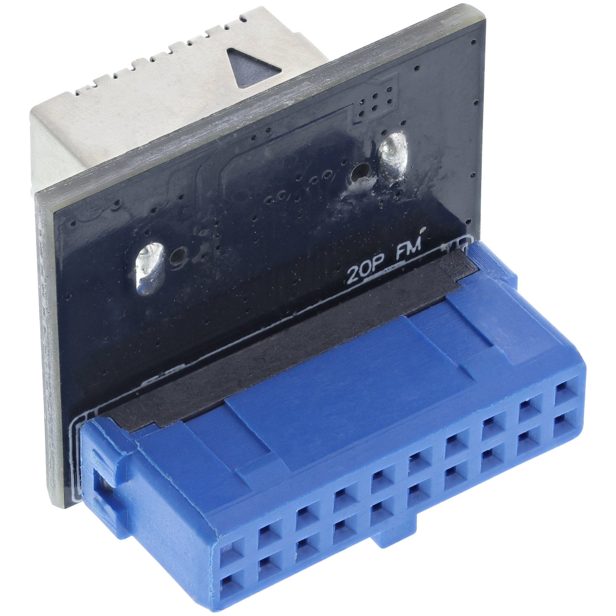 InLine® USB 3.0 zu USB 3.1 Frontpanel Key-A Adapter gerade intern USB-Adapter