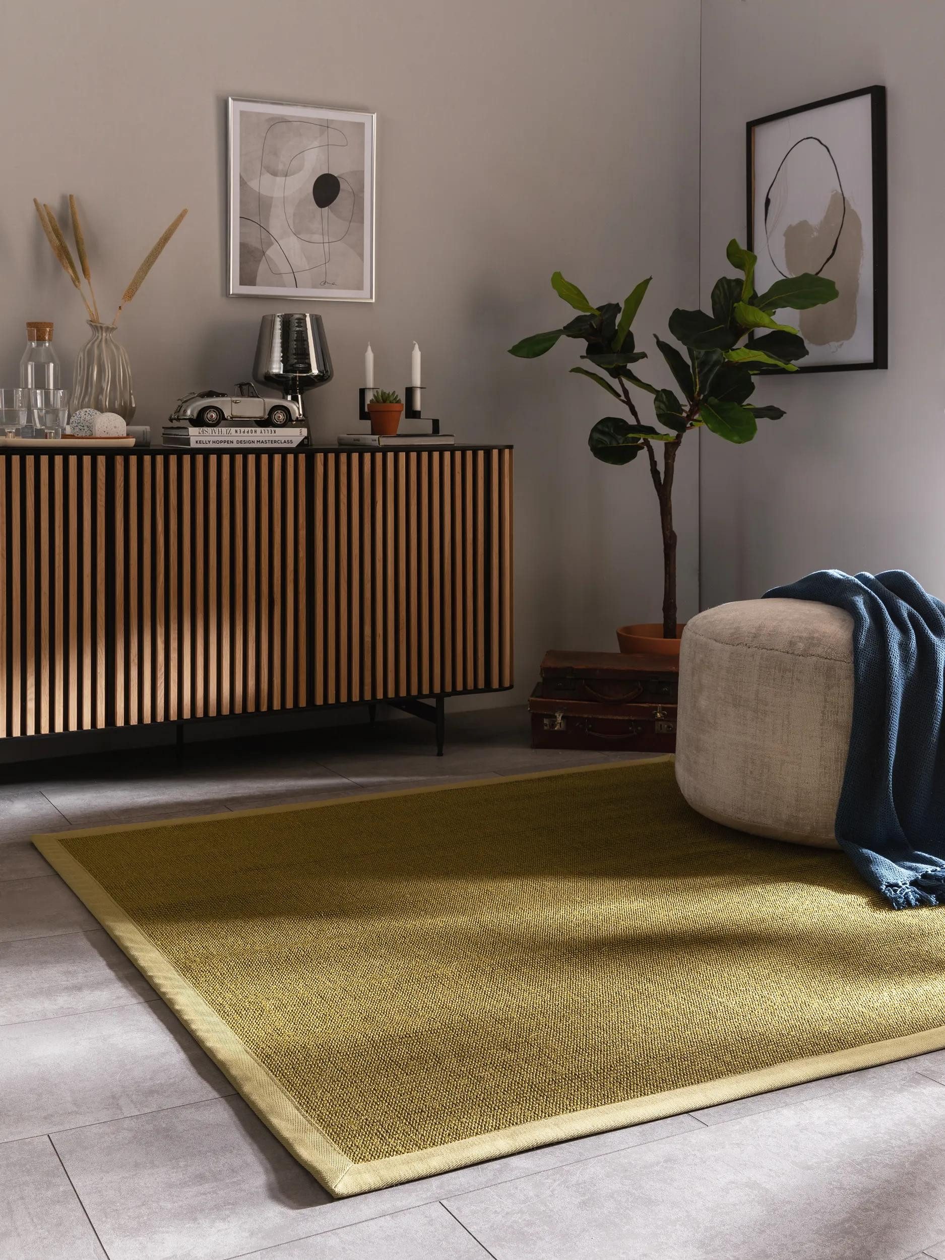 benuta Sisalteppich Sana, quadratisch, Höhe: 5 mm, 100% Sisal Naturfaser, Teppich Wohnzimmer, Esszimmer, Schlafzimmer