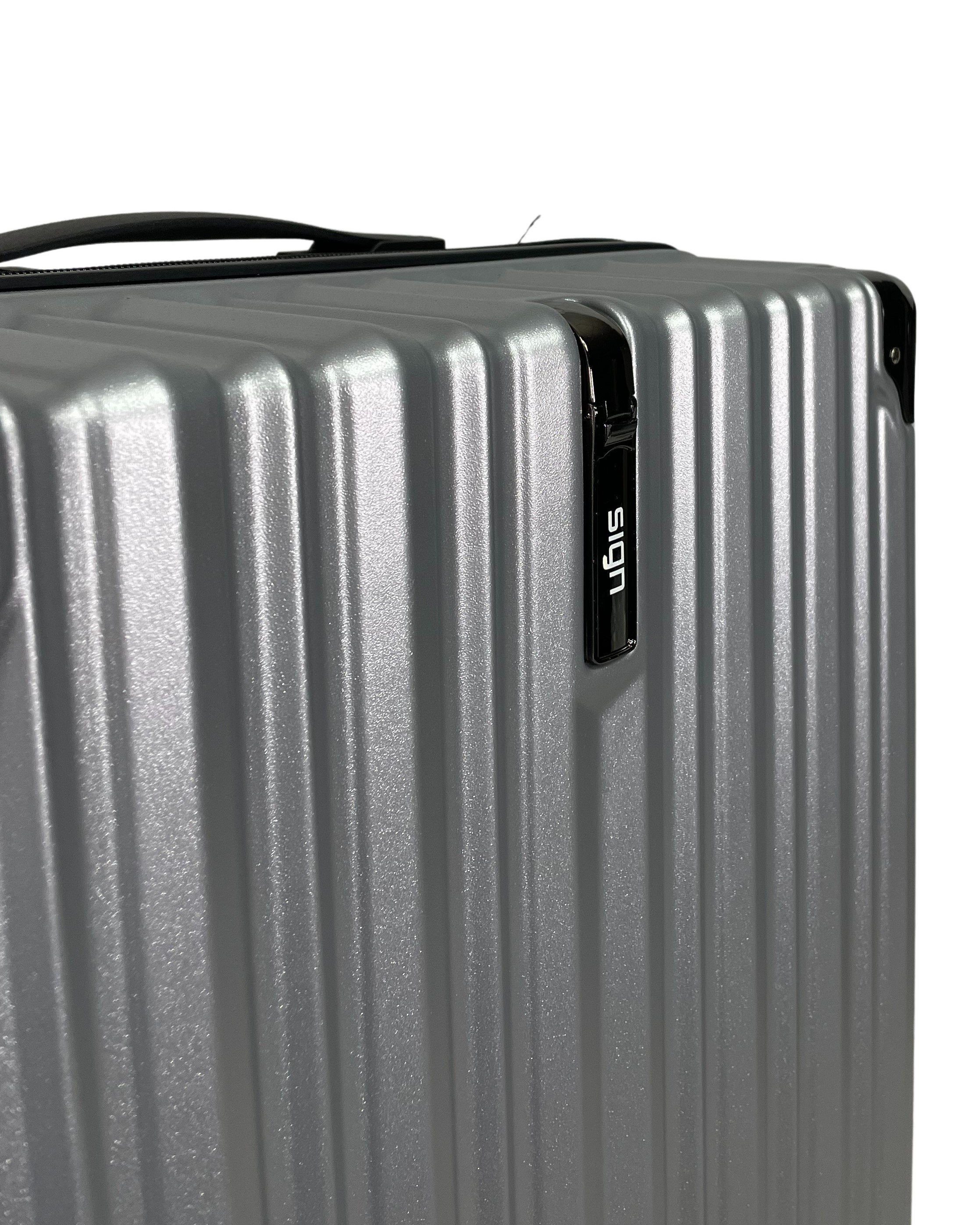 SIGN German Design Trolley Reisekoffer Hartschalen-Koffer, 360° Zwillingsrollen M/L/XL, Netztasche auf der Rückseite