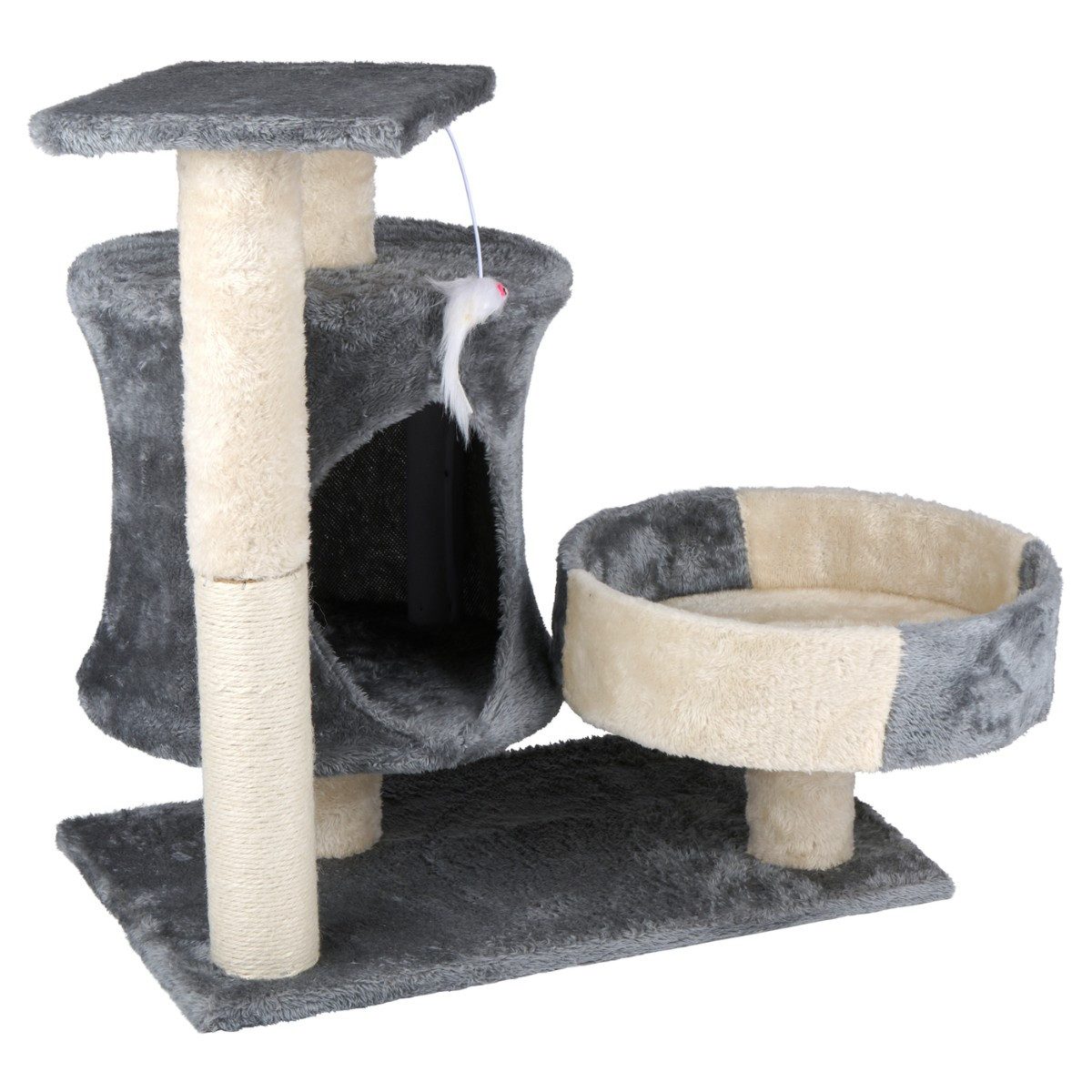 maxxpro Kratzbaum Pet Comfort Kratzbaum - Katzenbett mit Spielzeug