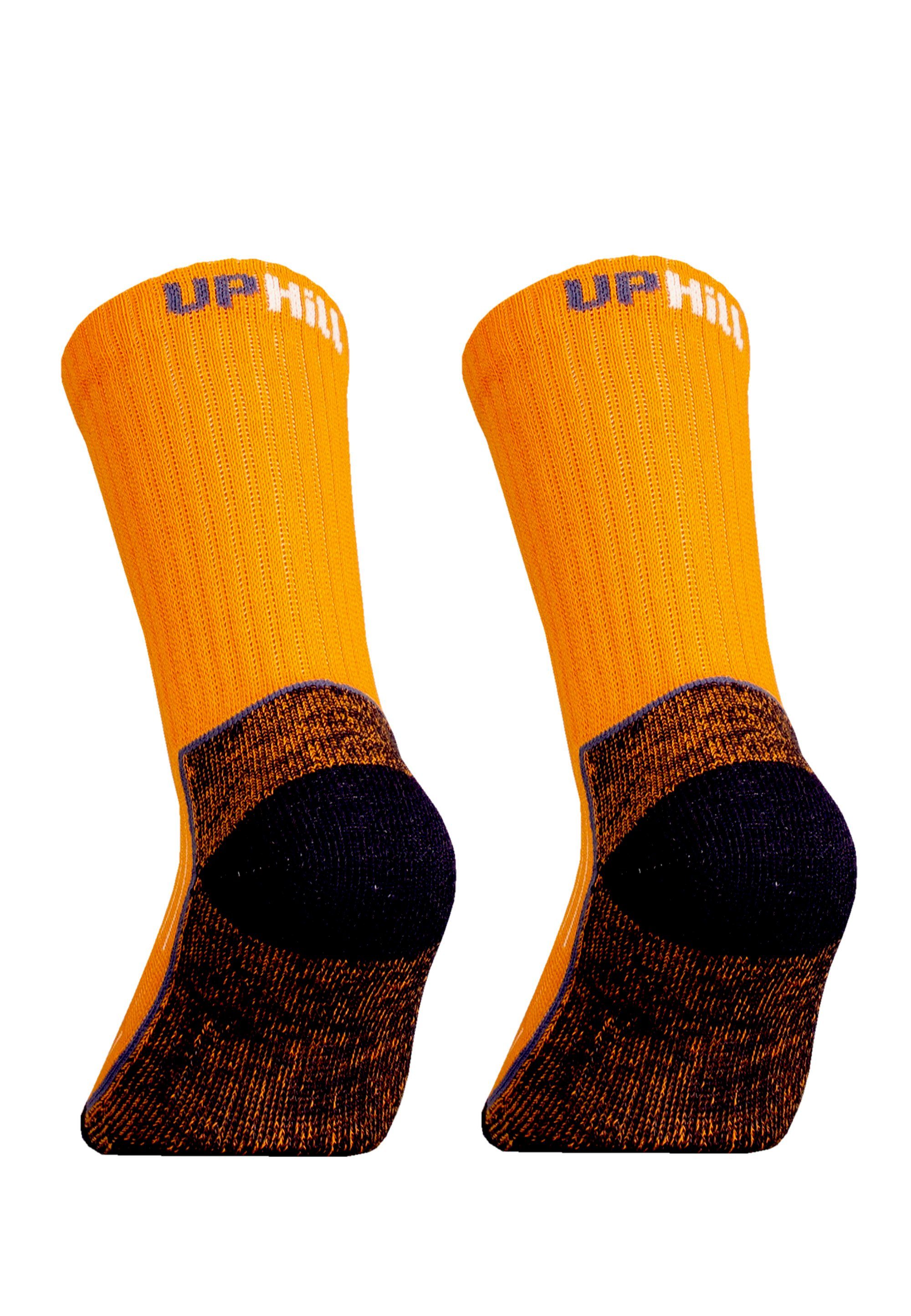 UphillSport Socken SAANA mit (2-Paar) 2er Flextech-Struktur Pack orange JR