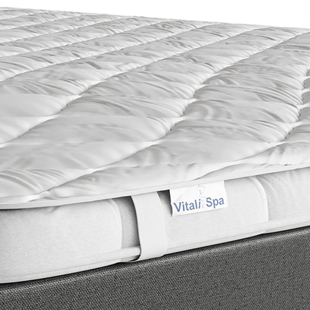 Matratzenschutzbezug Topper Matratzenschoner Auflage VitaliSpa® weiß 180x200 Baumwolle