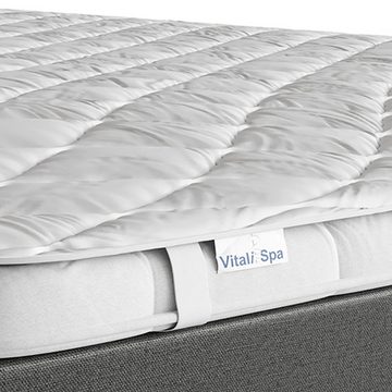 Matratzenschutzbezug Topper Matratzenschoner Auflage 180x200 weiß Baumwolle VitaliSpa®