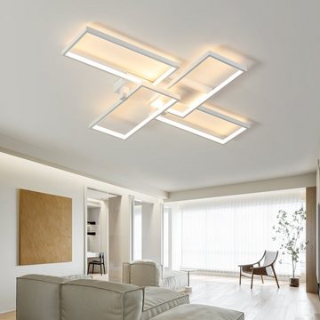 Vicbuy Deckenleuchte LED Deckenleuchten, Stufenlos Dimmbare Deckenlampe, 4 Rechtecke, 90*65cm