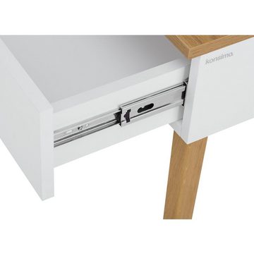 Konsimo Nachttisch FRISK Nachtkonsolen Nachtschränke, mit Schubladen, Skandinavischer Stil, Höhe der Füße 42 cm