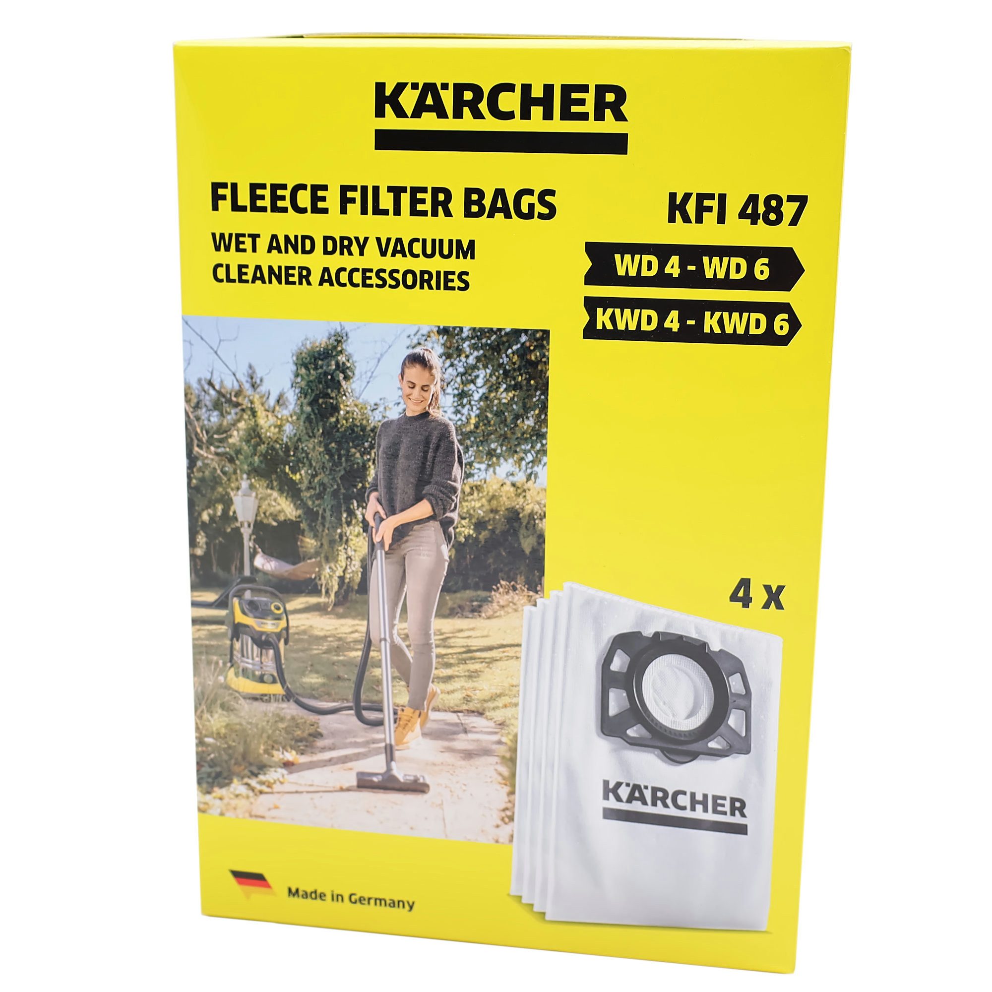 KÄRCHER Staubsaugerbeutel Vliesfilterbeutel 2.863-006.0, für WD4 WD5 WD6 MV4 MV5 MV6 Staubsauger Mehrzwecksauger