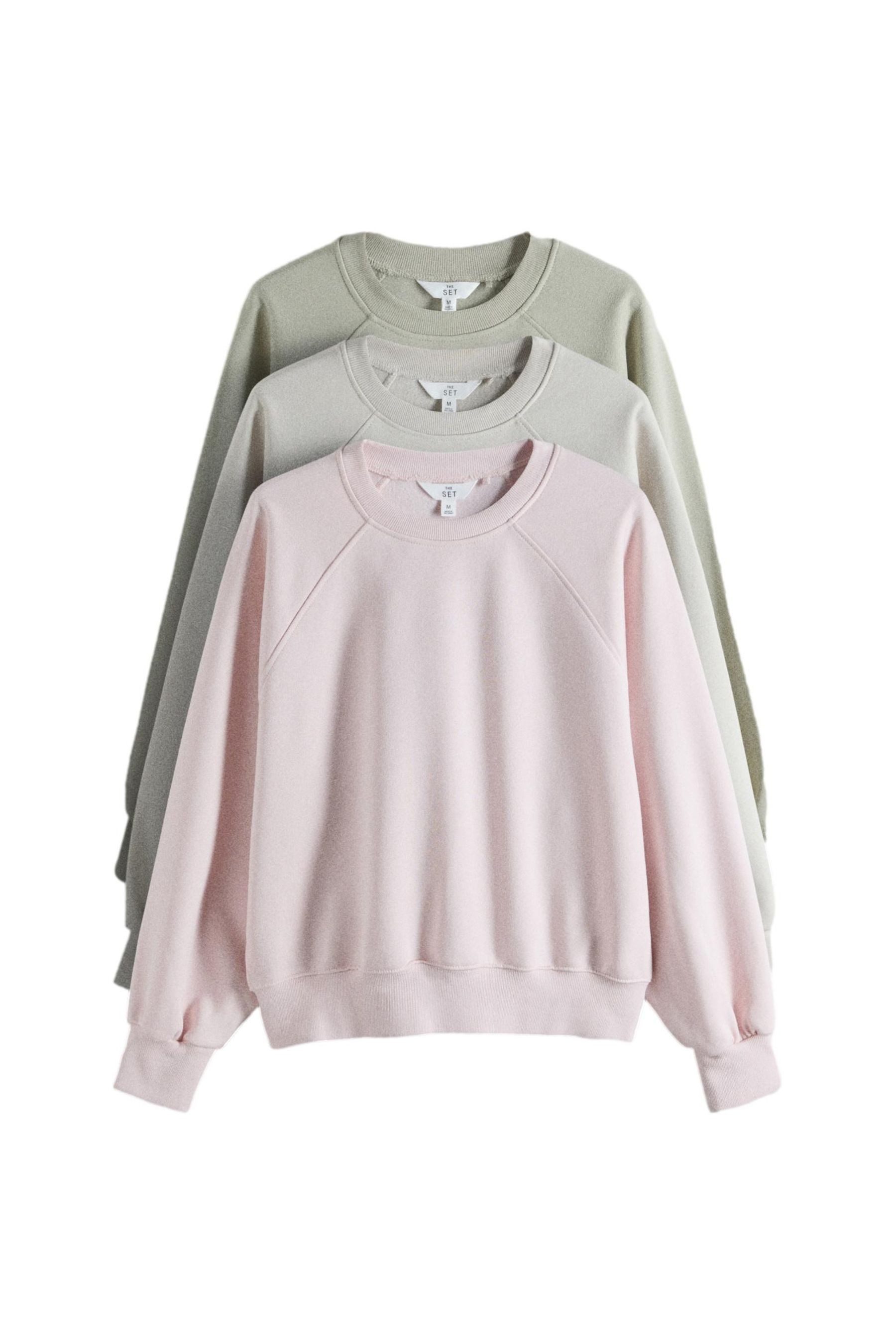 The Set Sweater The Set Raglan-Sweatshirts, 3er-Pack (3-tlg)
