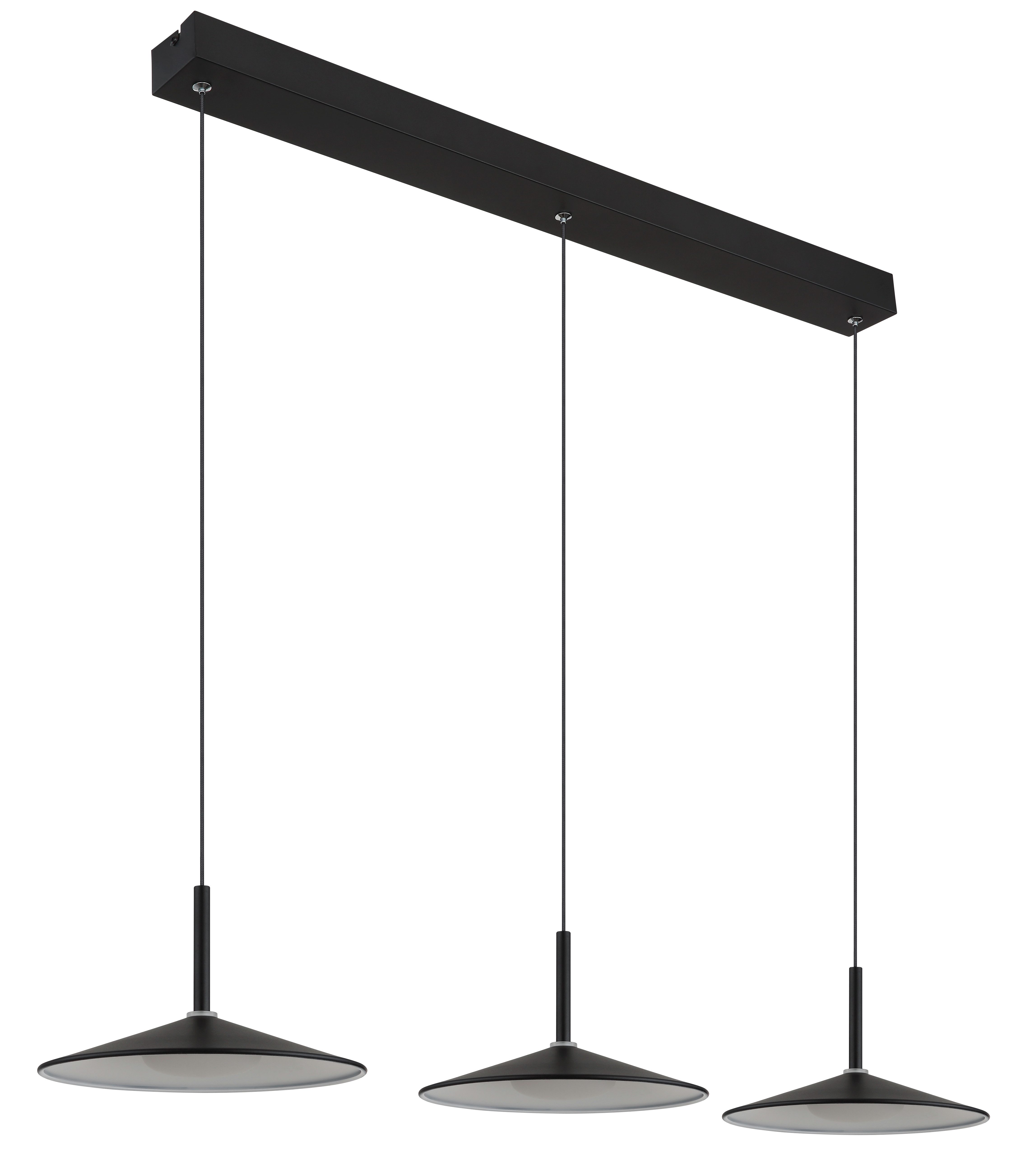 GLOBO LIGHTING Hängeleuchte LAMPONE, LED fest integriert, Warmweiß, Hängelampe Metall weiß Acryl opal Esszimmer Esstisch