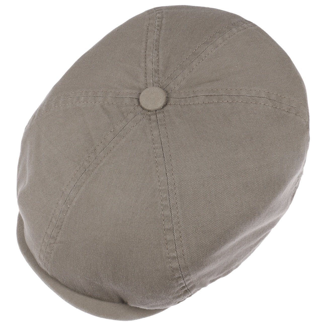 Stetson Flat Cap (1-St) Schirmmütze taupe Schirm mit