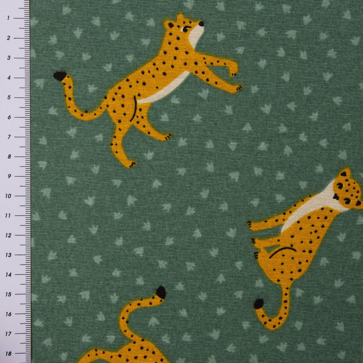 LEBEN., 245cm, Leopard man Punkte blickdicht, SCHÖNER (1 made Vorhang Vorhang LEBEN. handmade, Germany, grün vorgewaschen gelb Smokband St), in SCHÖNER Baumwolle,