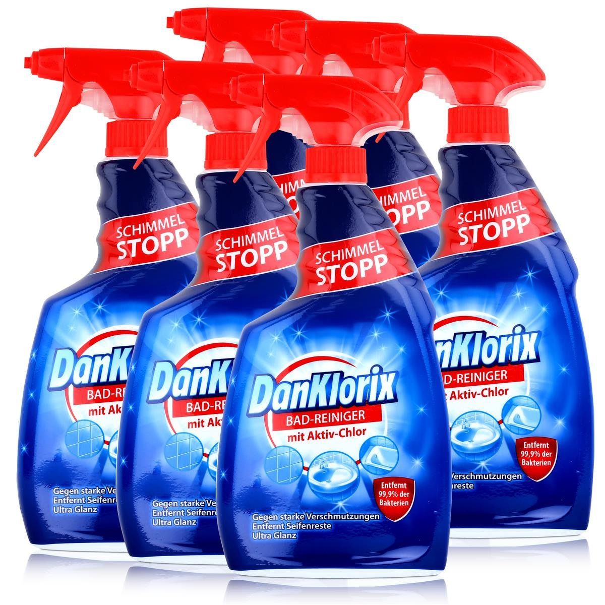 DanKlorix DanKlorix Bad-Reiniger mit Aktiv-Chlor 750ml - Schimmel-Stopp (6er Pac Очиститель ванной комнаты