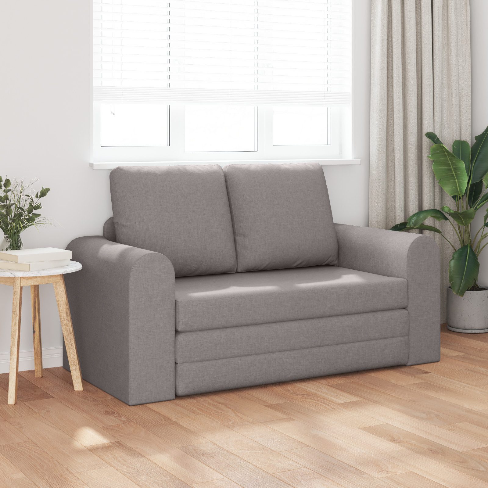 vidaXL Sofa Bodensofa Bett 2-in-1 Taupe günstig online kaufen