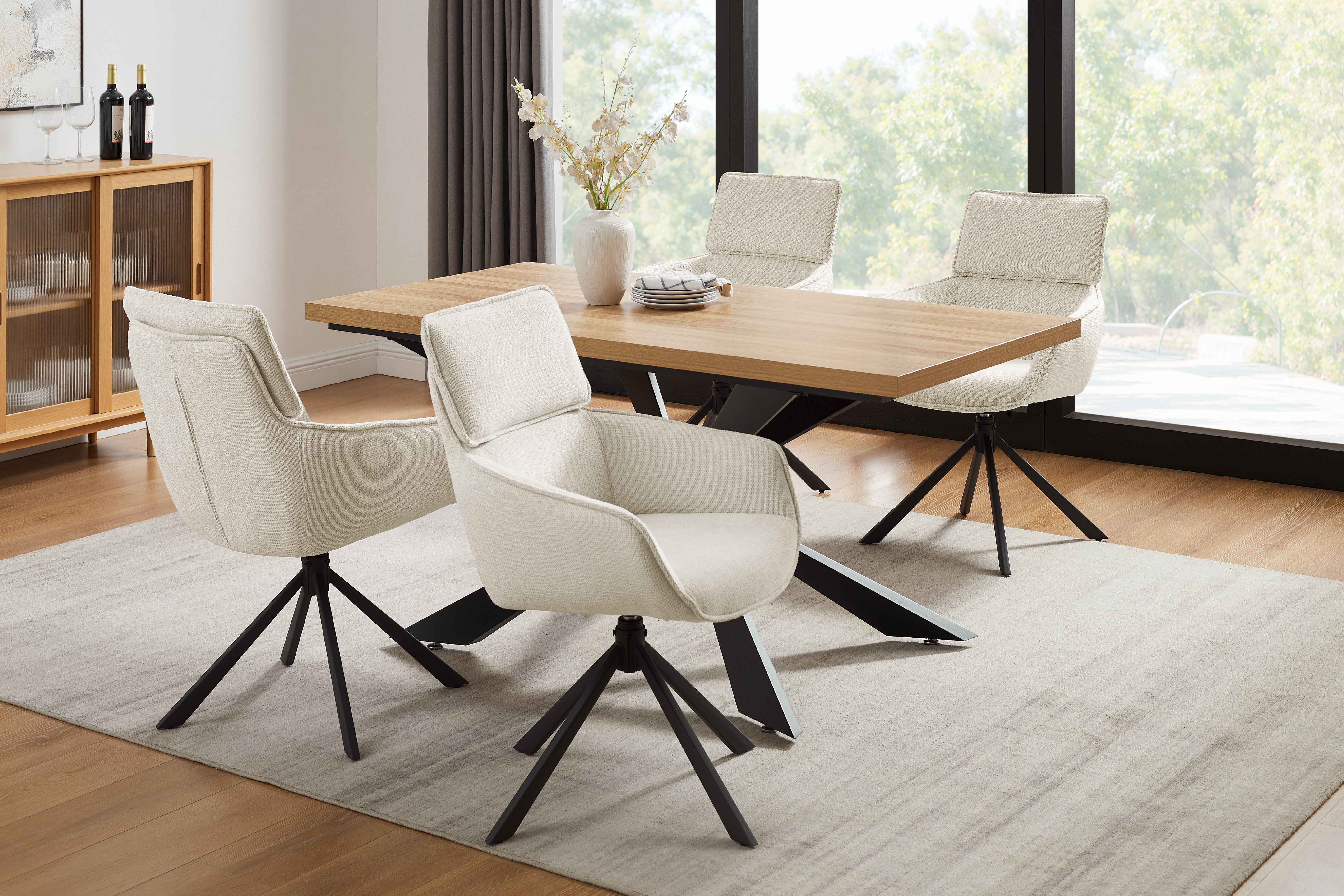 Home affaire Esszimmerstuhl Cusey, 360° drehbar, extra dicke Polsterung, 2e günstig online kaufen
