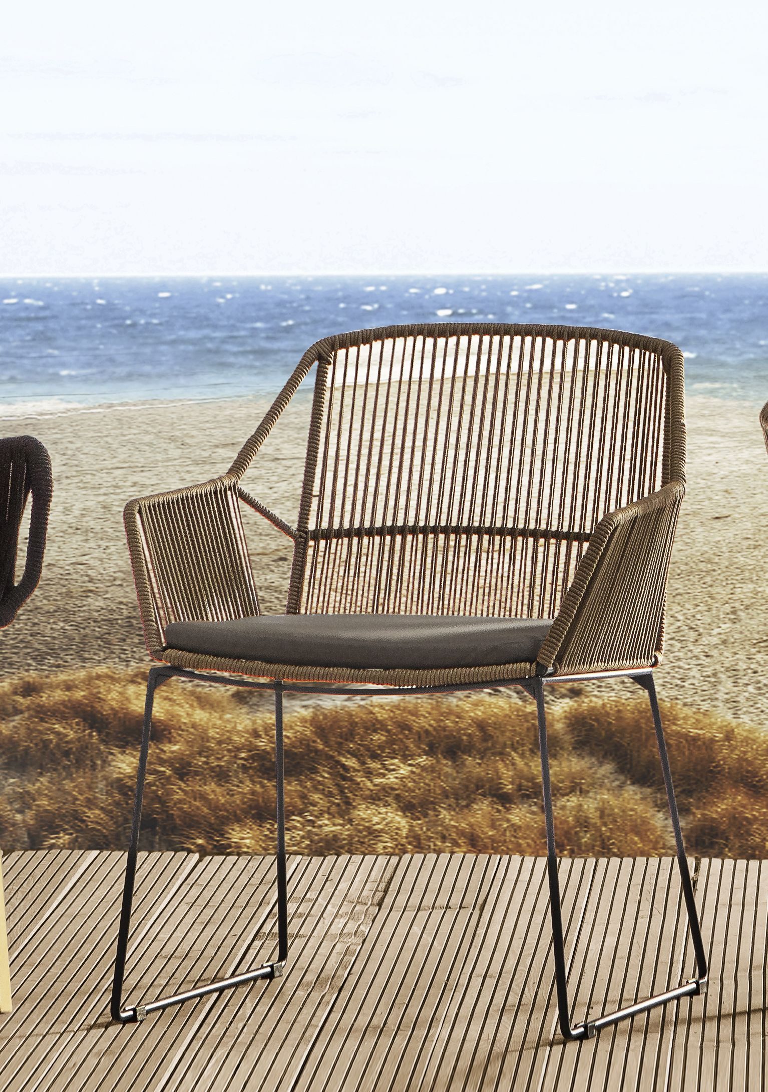 SANSIBAR Living Gartenstuhl Gartenstuhl SANSIBAR STOCKHOLM BHT 62x83x64 cm braun Stapelstuhl