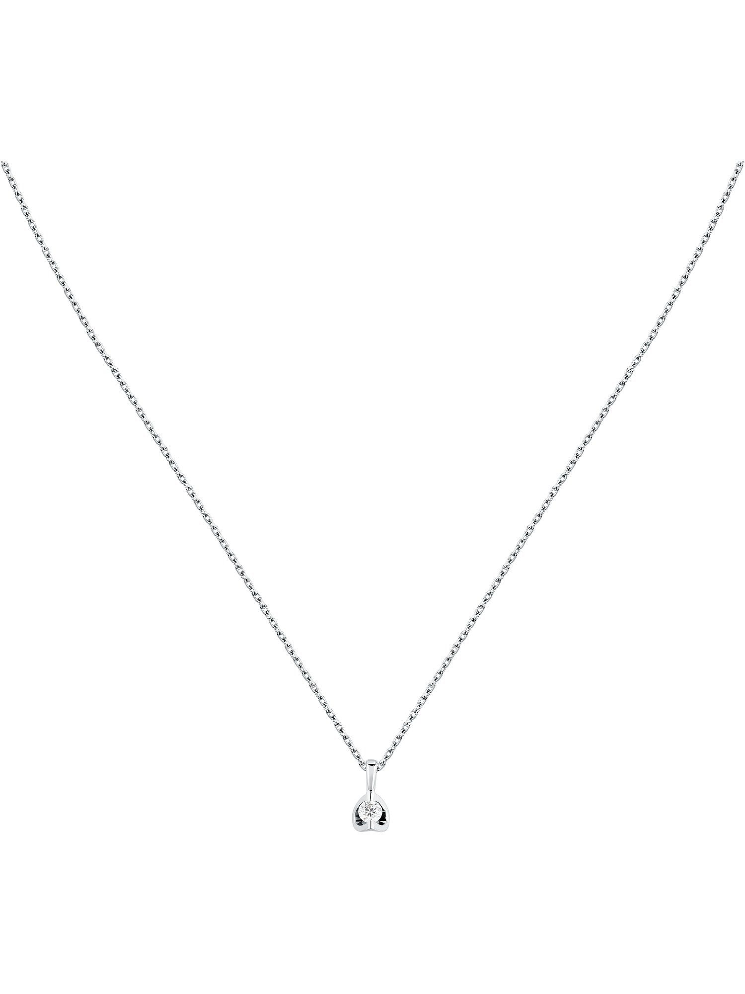 CHRIST Collier CHRIST Damen-Kette 585er Weißgold 1 Diamant