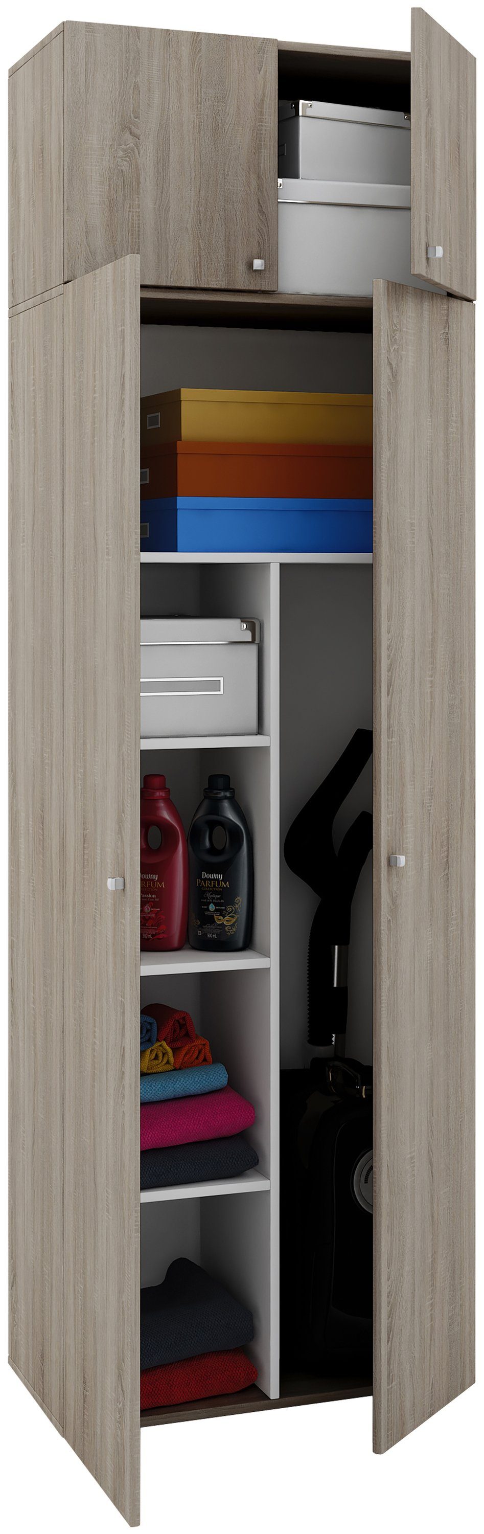 VCM Mehrzweckschrank Holz Besenschrank Staubsauger Putzschrank günstig online kaufen