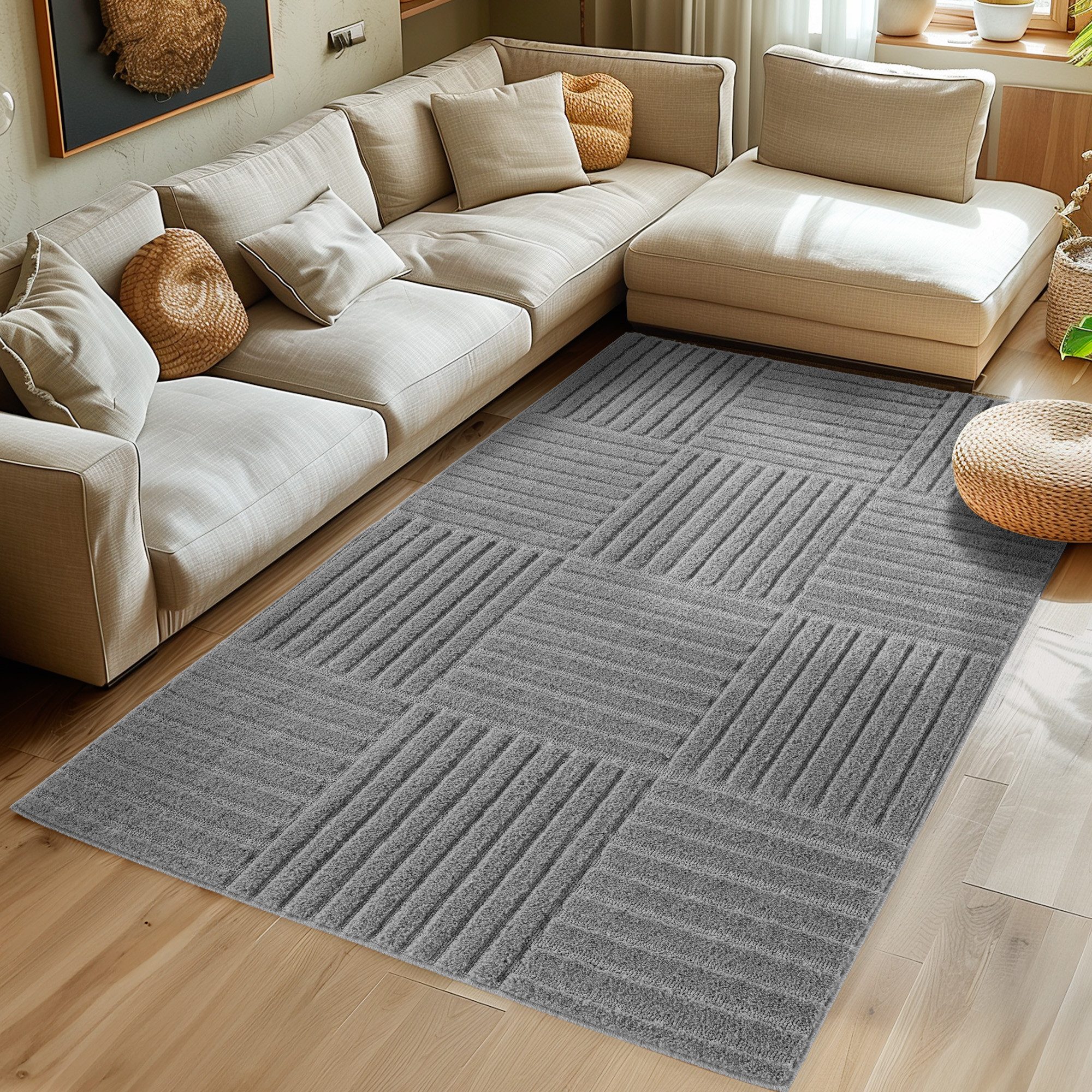 SIMPEX24 Designteppich Boho Design, Rechteckig, Höhe: 8 mm, Teppich Wohnzim günstig online kaufen