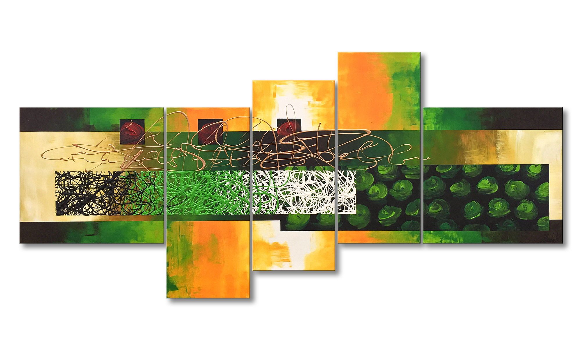 WandbilderXXL Gemälde Wonders Of Nature 190 x 90 cm, Abstraktes Gemälde, handgemaltes Unikat
