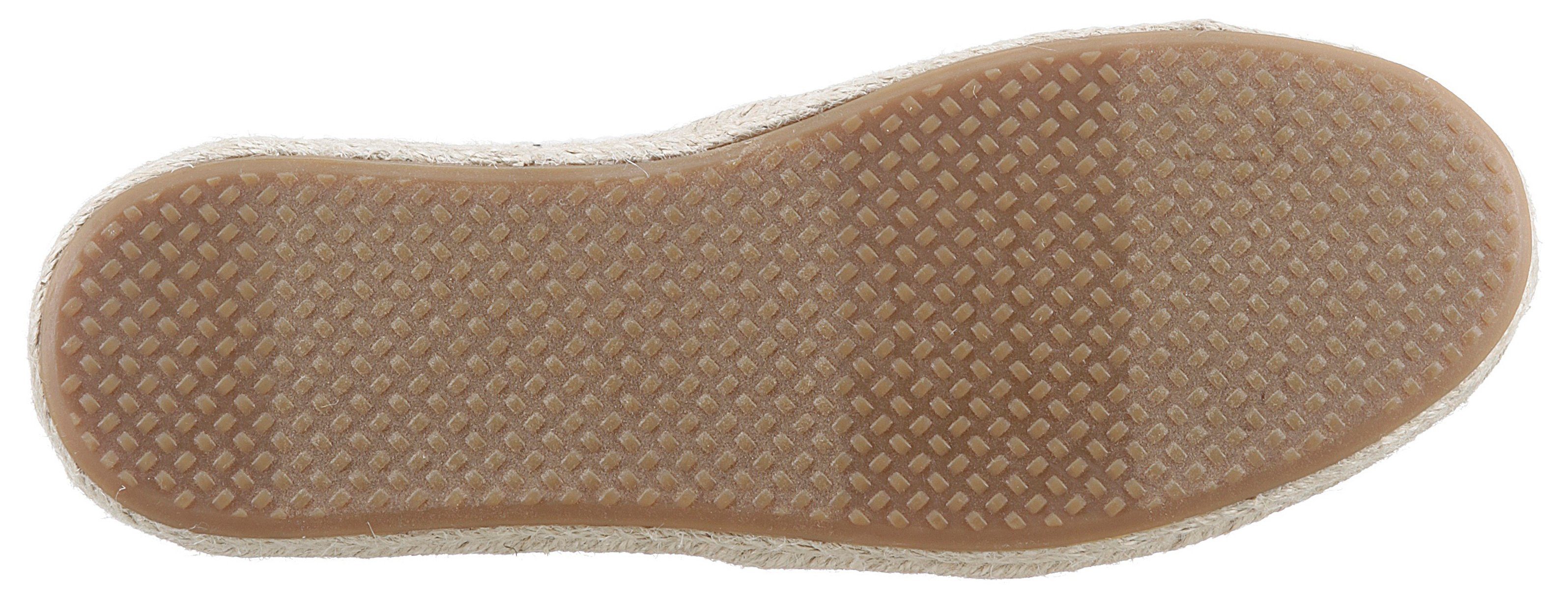Form schmale TOMS im modischen beige-schwarz ROPE ALPARGATA Kontrastlook, Espadrille