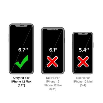 CoolGadget Handyhülle Book Case Handy Tasche für Apple iPhone 12 Pro Max 6,7 Zoll, Hülle Klapphülle Flip Cover für iPhone 12 Pro Max Schutzhülle stoßfest