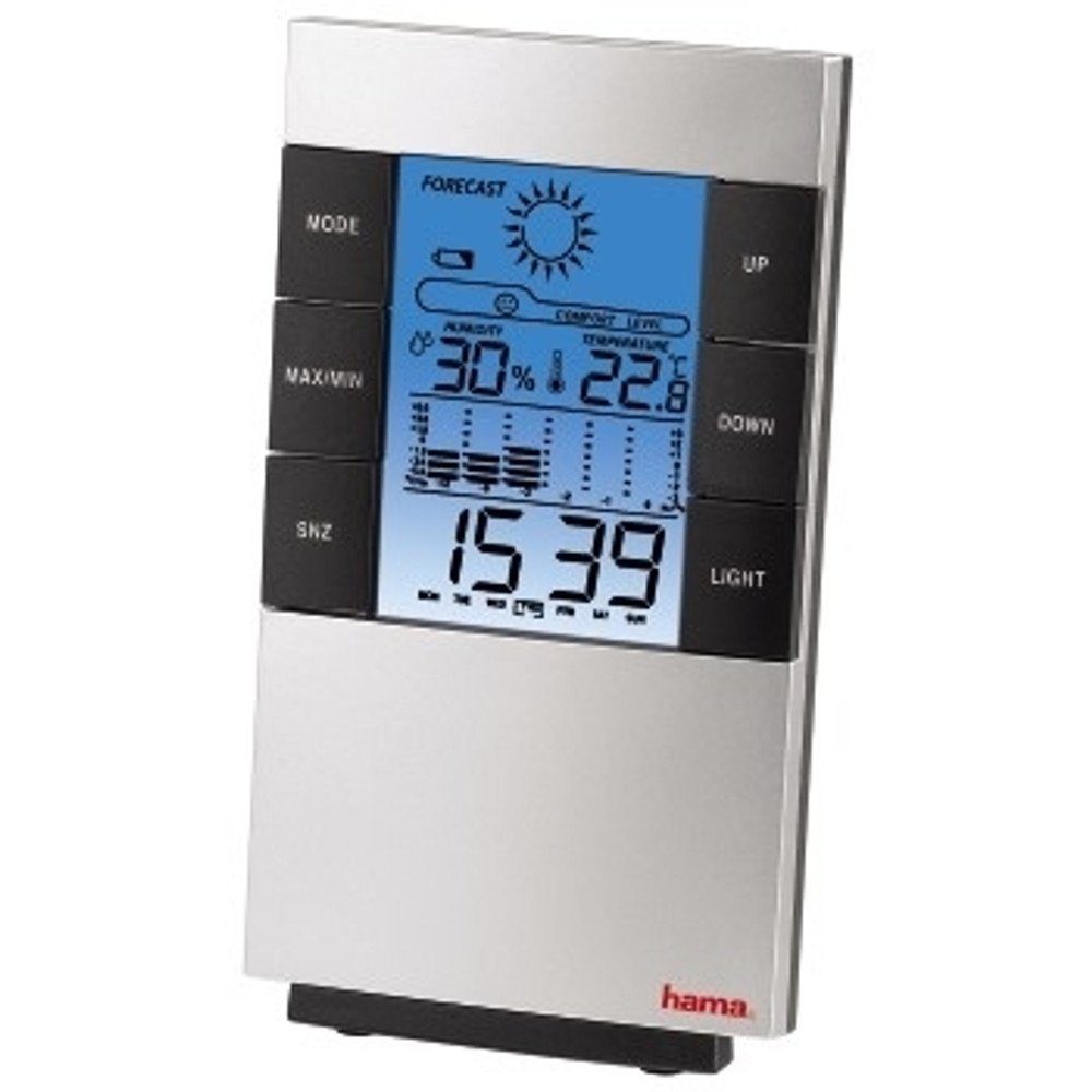 Hama Hama TH-200 LCD-Thermo-Hygro-Meter Schwarz, Silber Batterie/Akku ...